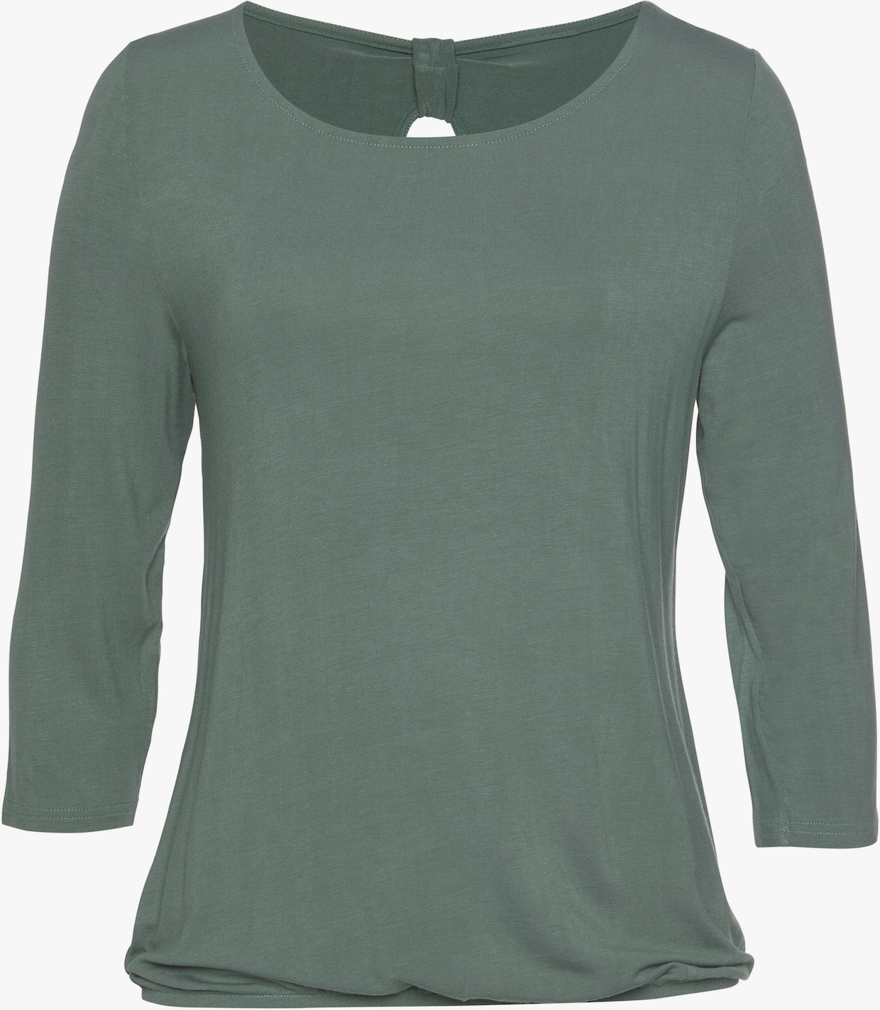 LASCANA Shirt met 3/4-mouw - groen, zwart