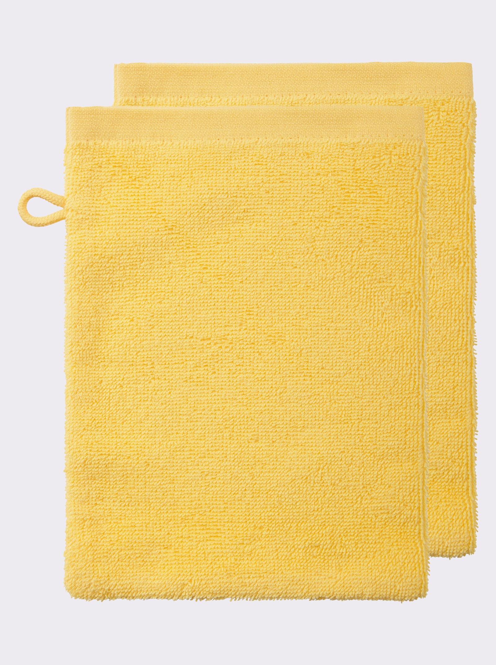 wäschepur Handdoek van gevolde badstof - geel