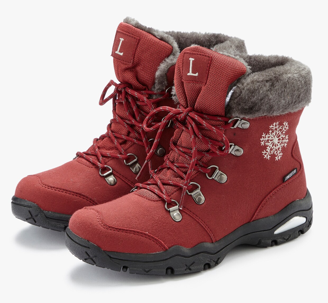 LASCANA Winterstiefelette - dunkelrot