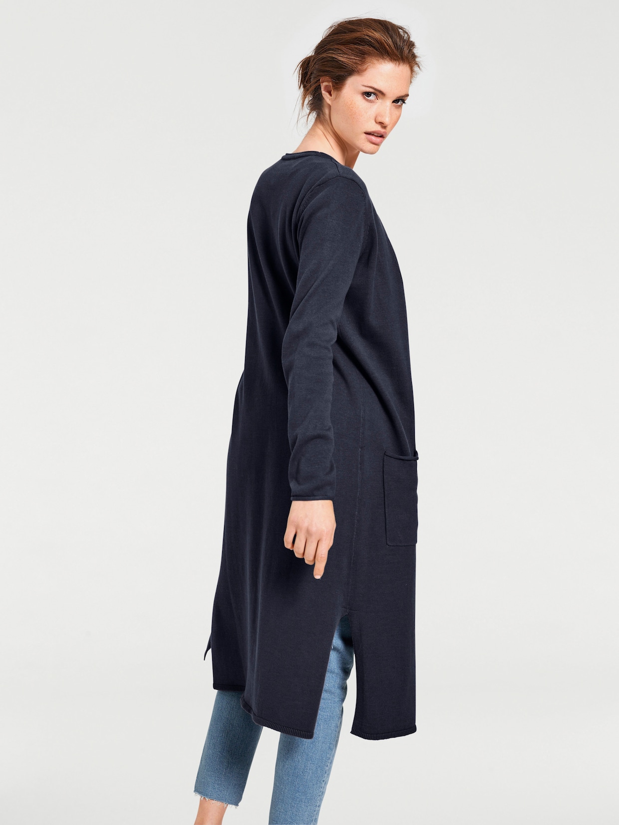 heine Long-Strickjacke - marine