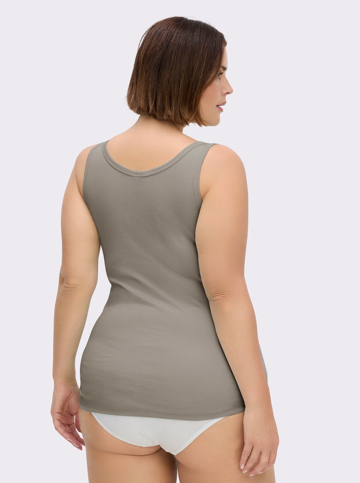 wäschepur Achselhemd - apricot + mauve + champagner