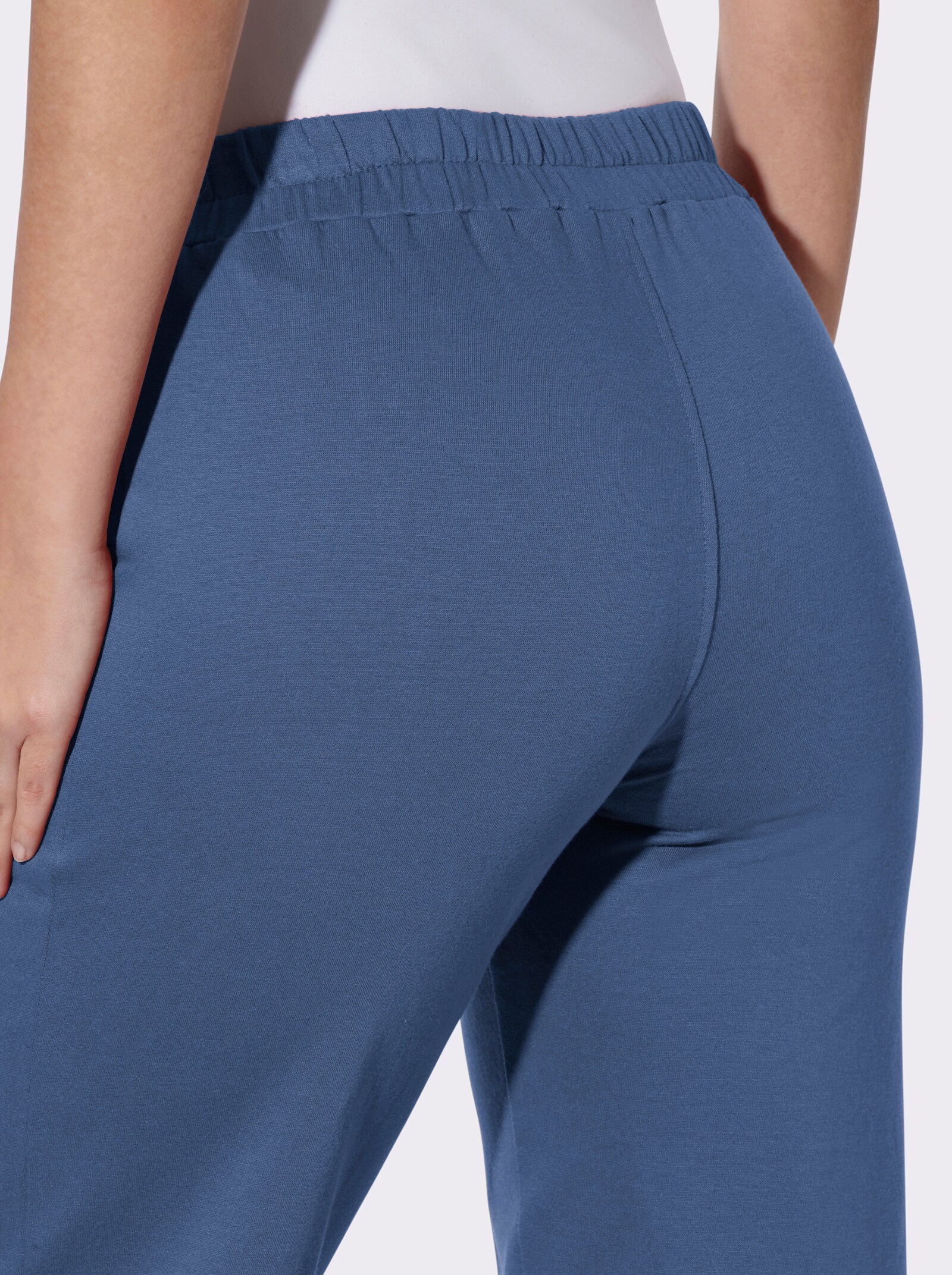 Jerseyhose mit Dehnbund - jeansblau