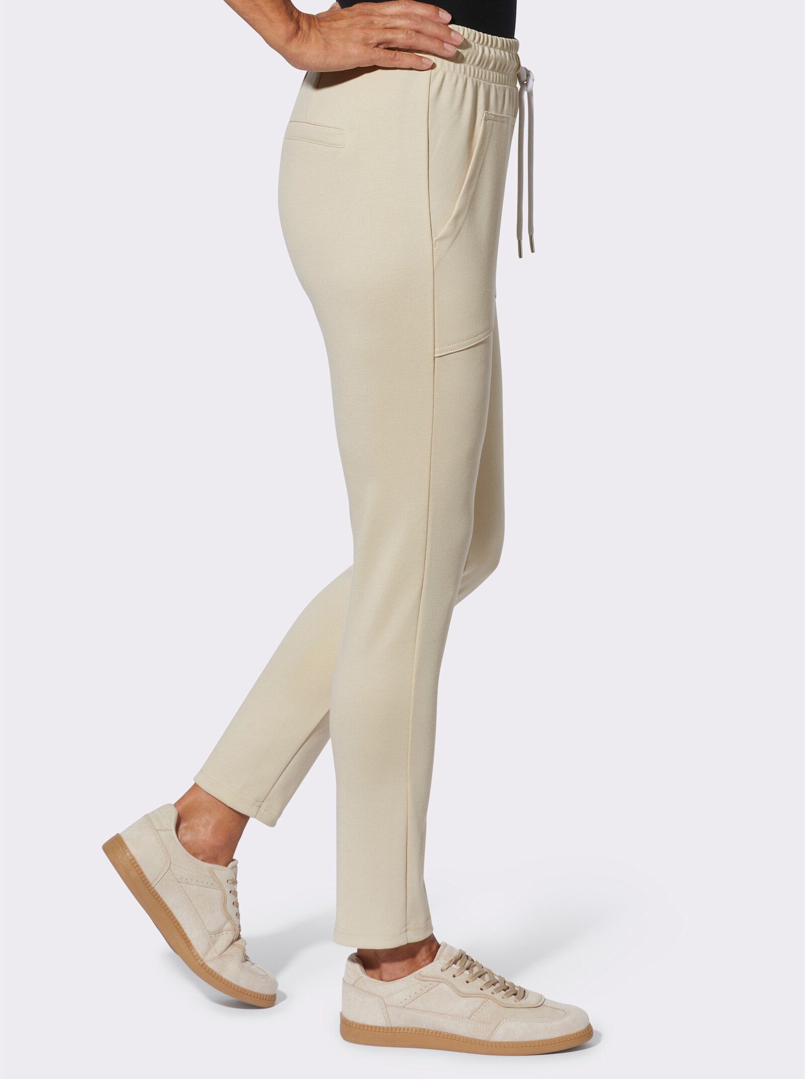 Jogg Pants mit Rundum-Dehnbund - sand
