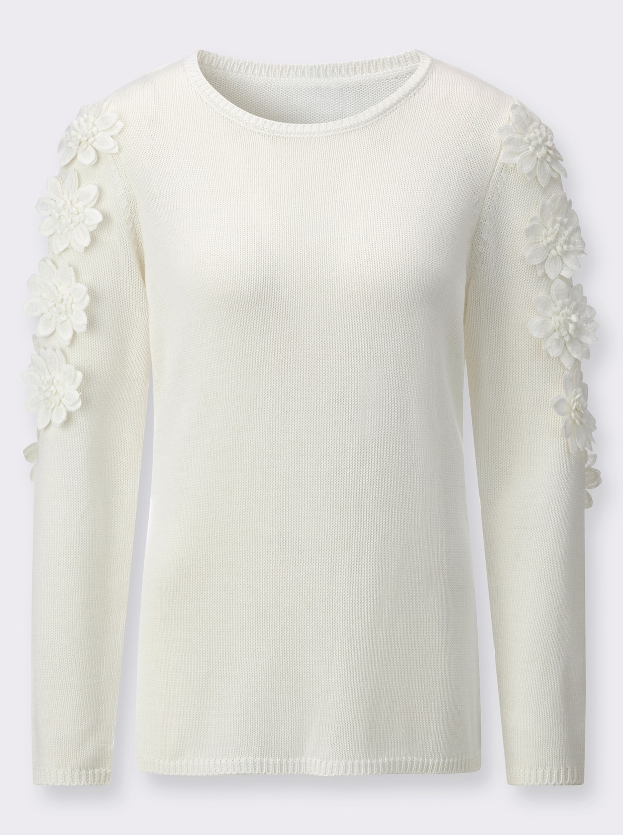 Langarm-Pullover - ecru