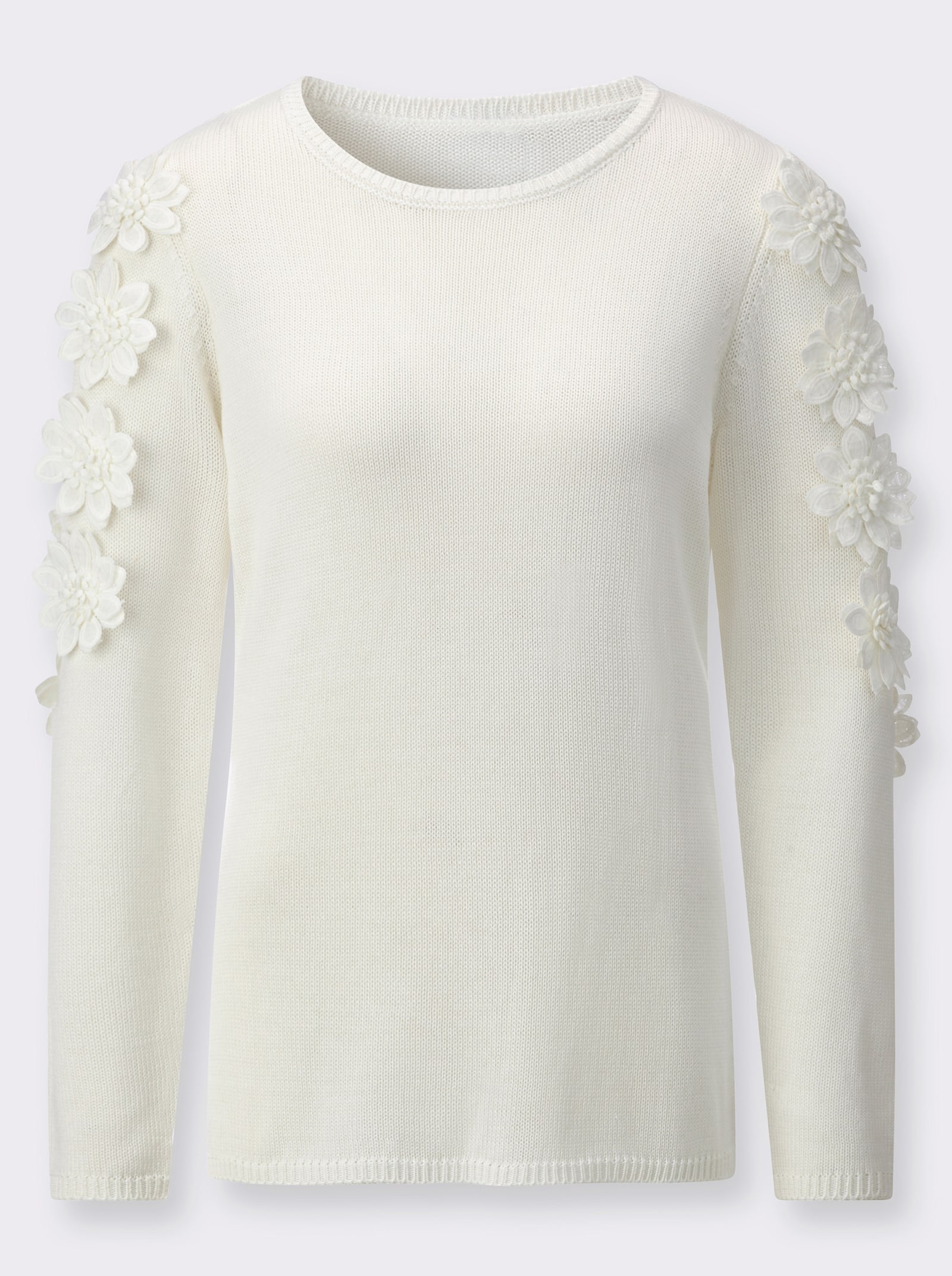 Pull à manches longues avec viscose - écru