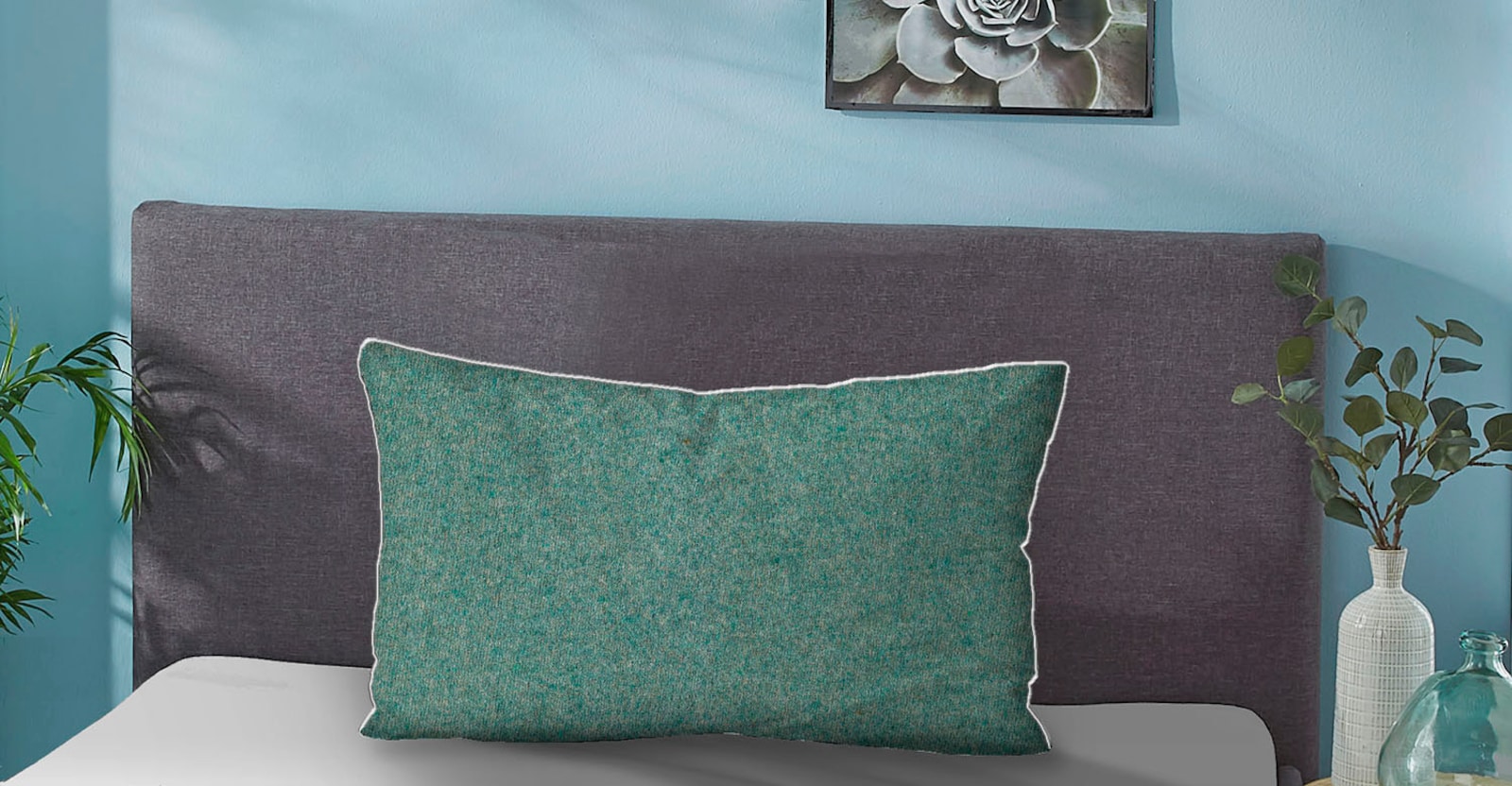 Biberna Bettwäsche - salbei-grau-meliert