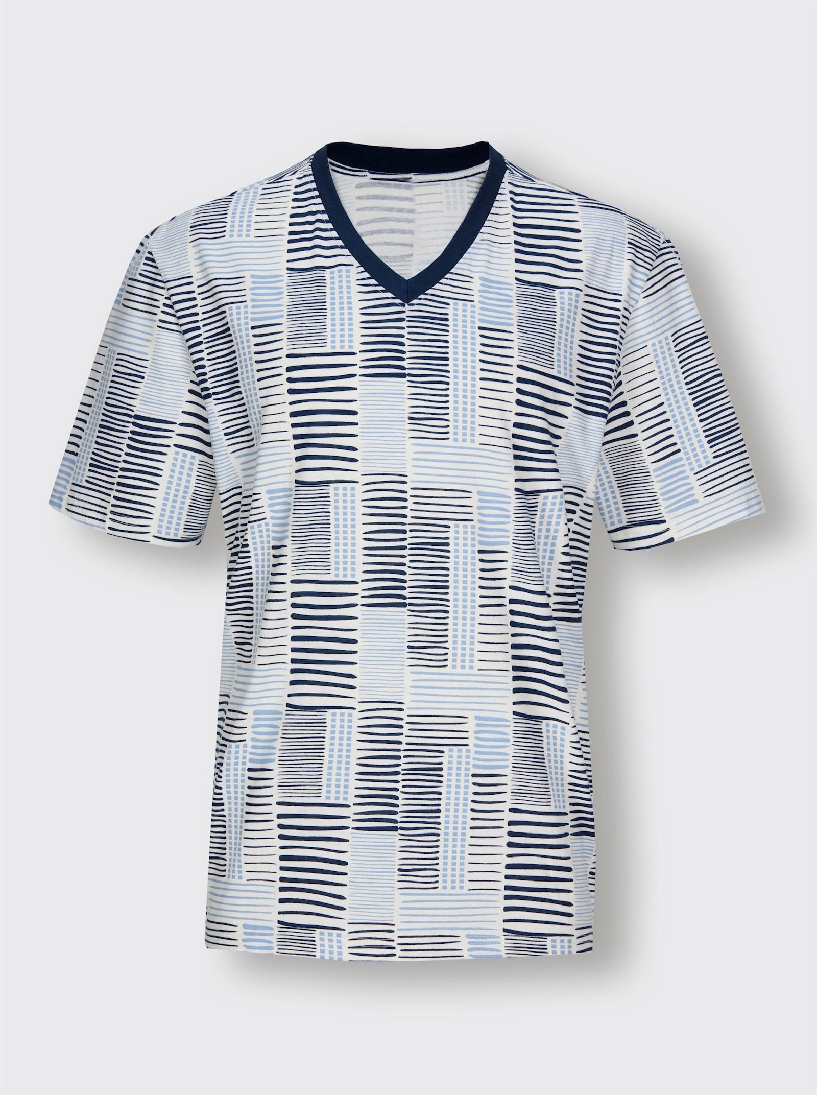 wäschepur men Shorty's - ecru/donkerblauw + ecru/petrol