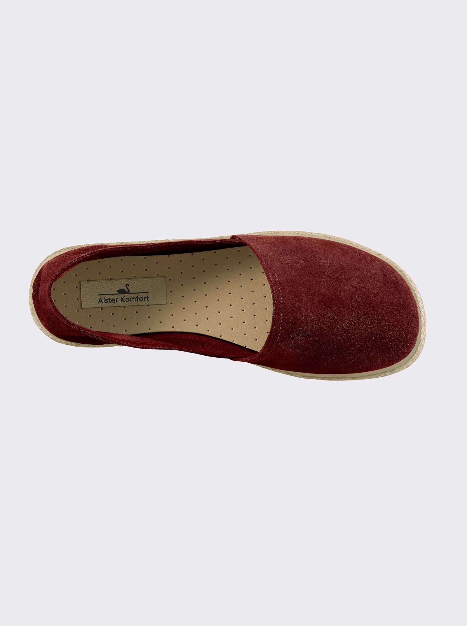 Slipper aus Velours-Leder - rot