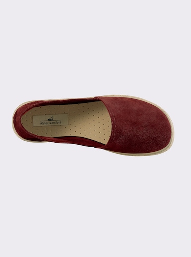 Slipper aus Velours-Leder - rot