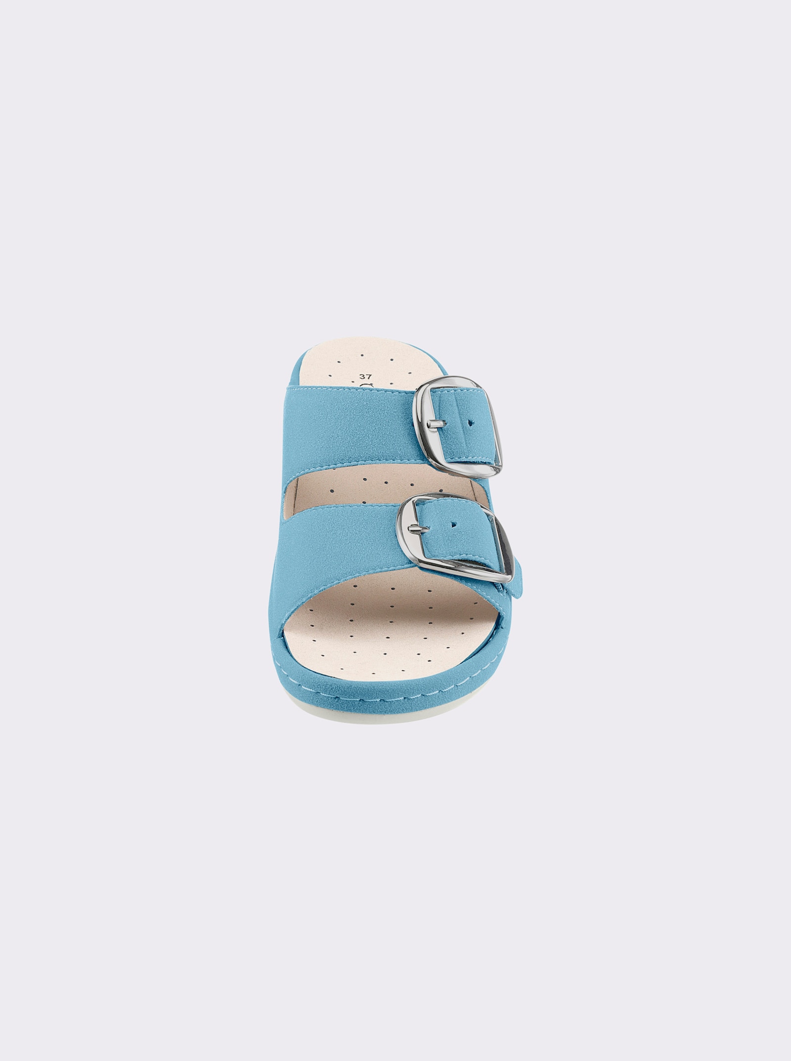 airsoft modern+ Pantolette aus Lederimitat - aqua