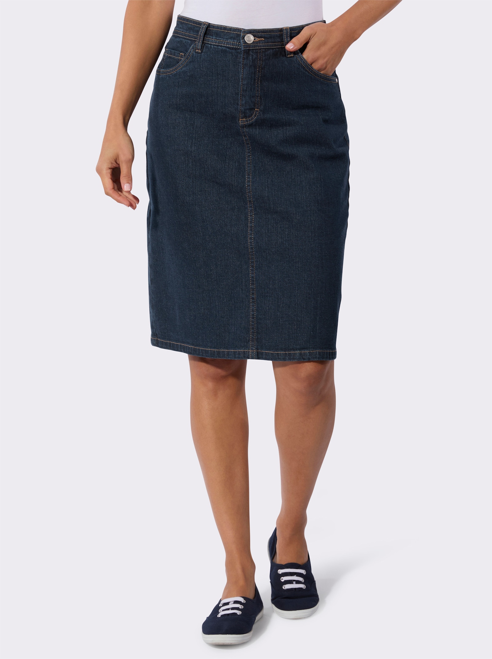 Jeansrock in 5-Pocket-Form - dark blue