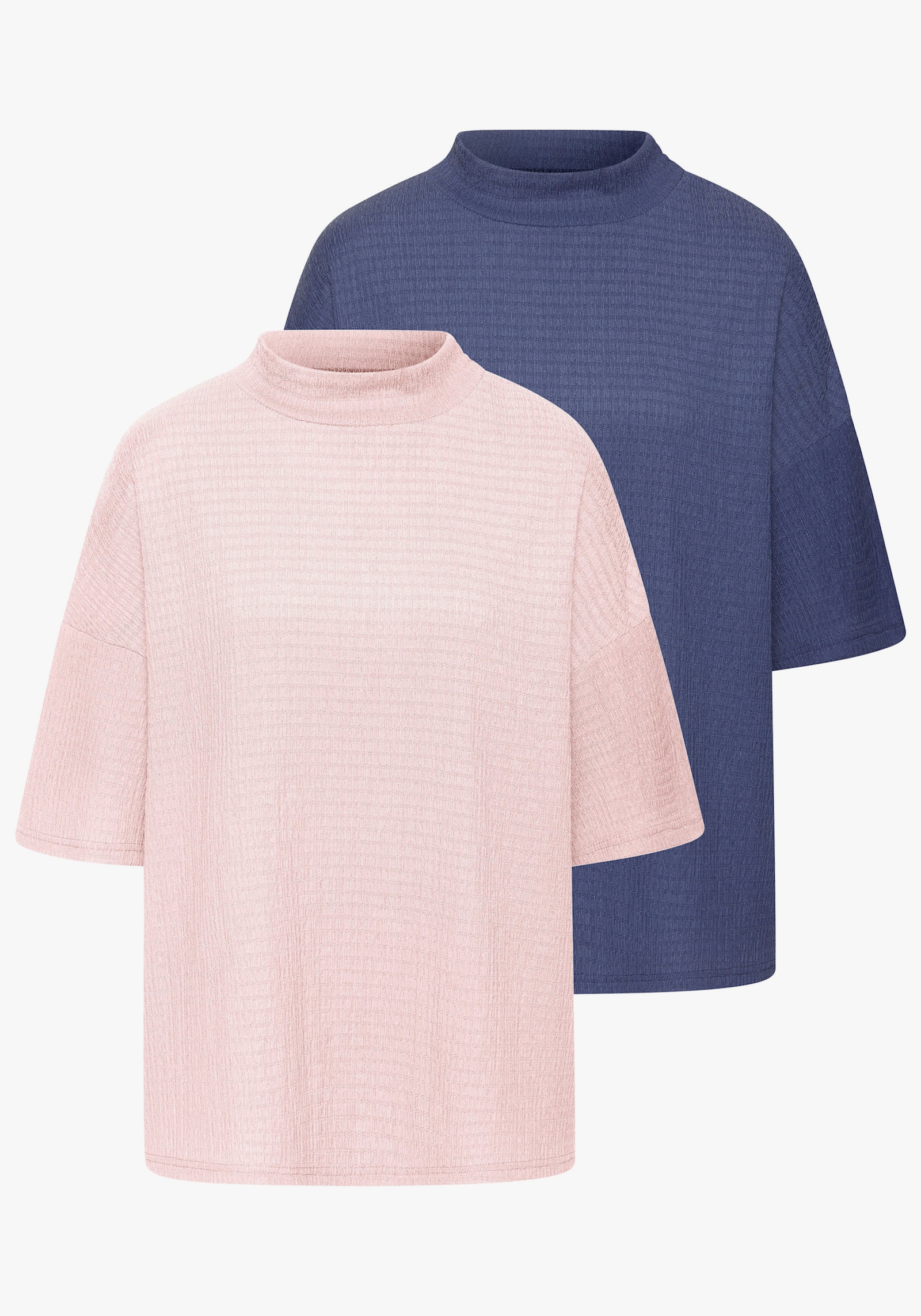 LASCANA Kurzarmshirt - rosé, blau
