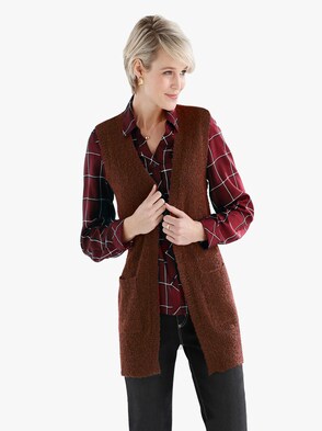 Strickweste - rotbraun