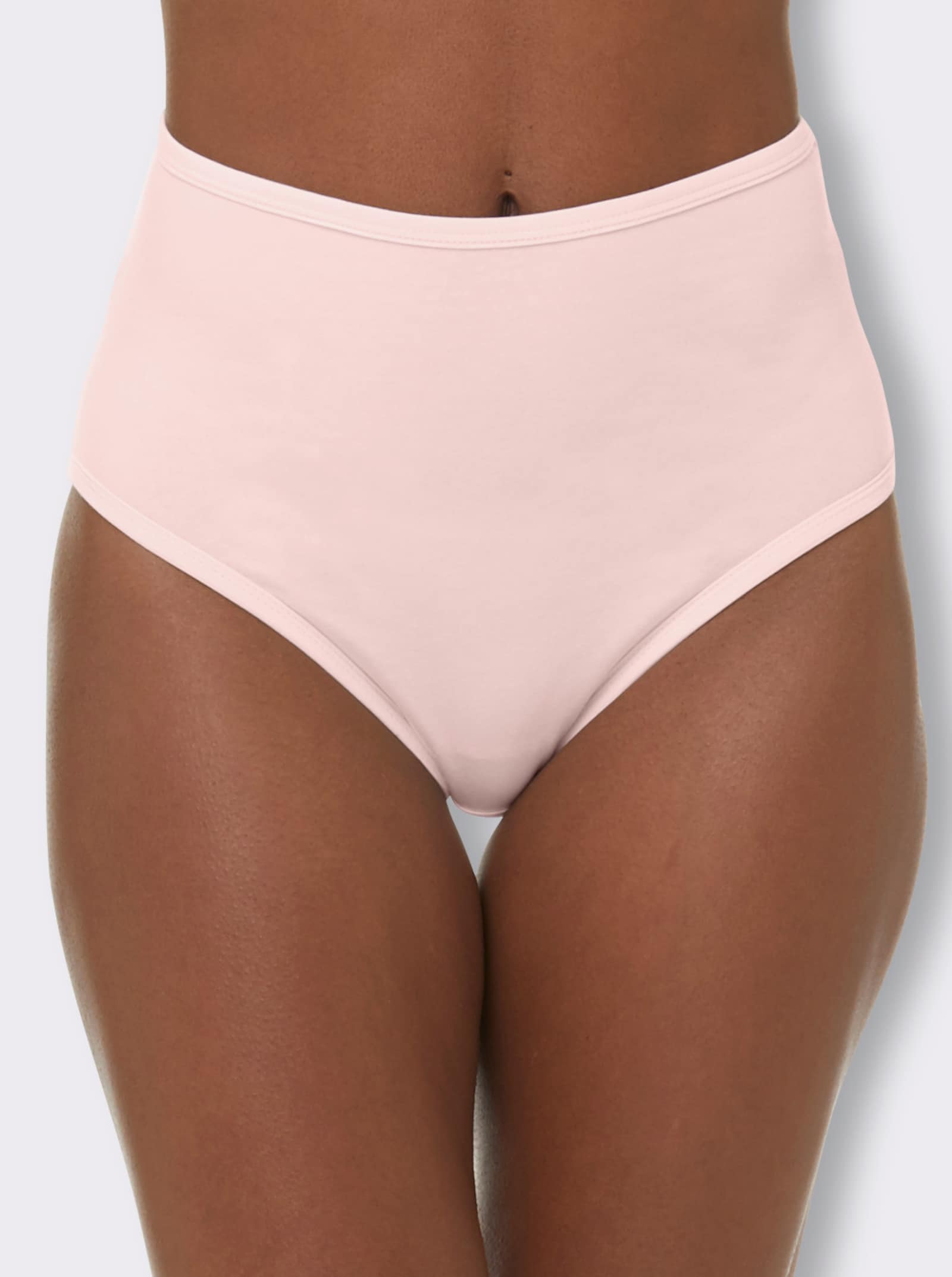 wäschepur Nohavičky, zvýšený pás, elastické lemy - strieborná + ružová + šampanská