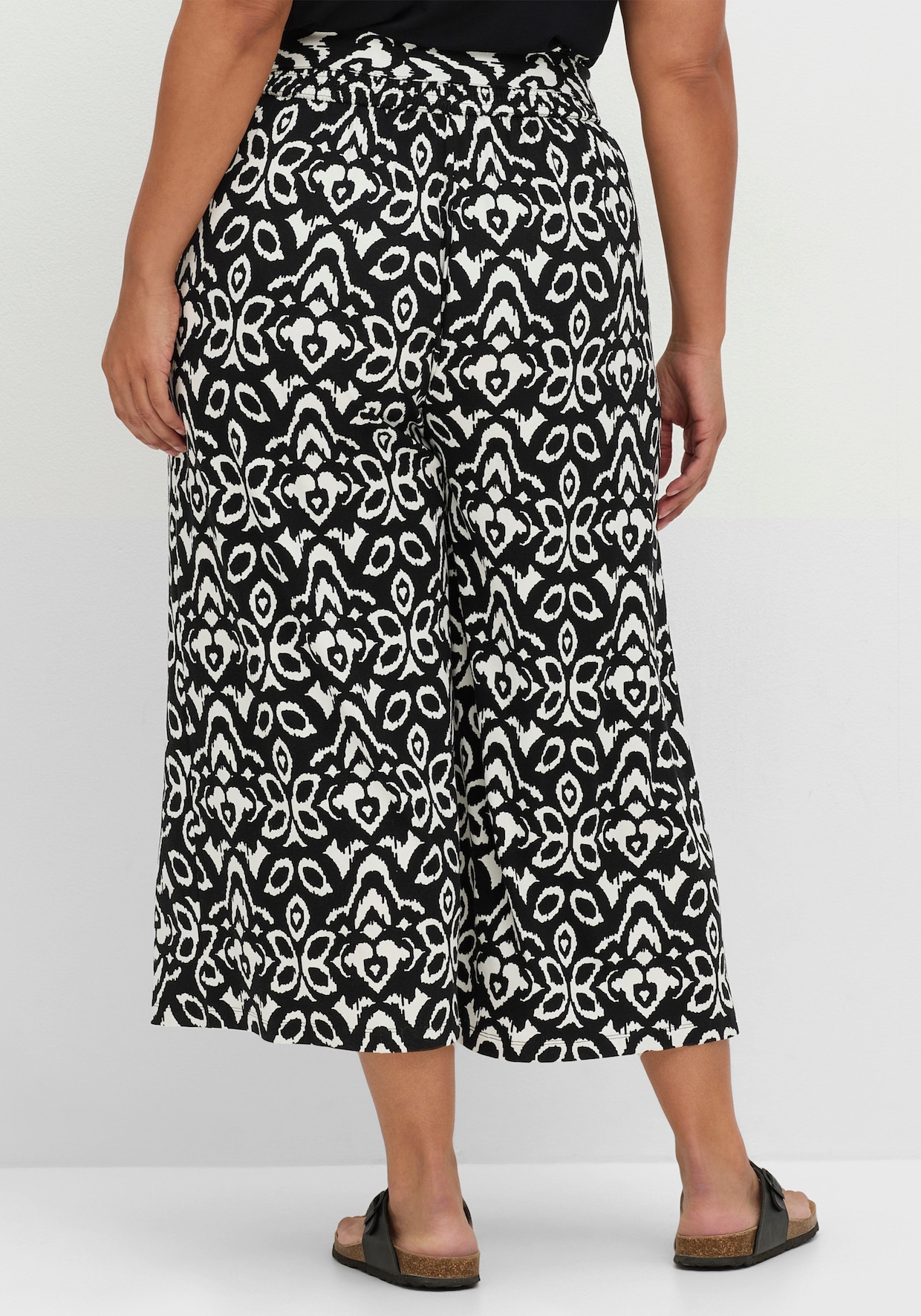 sheego Schlupfhose - schwarz-weiß