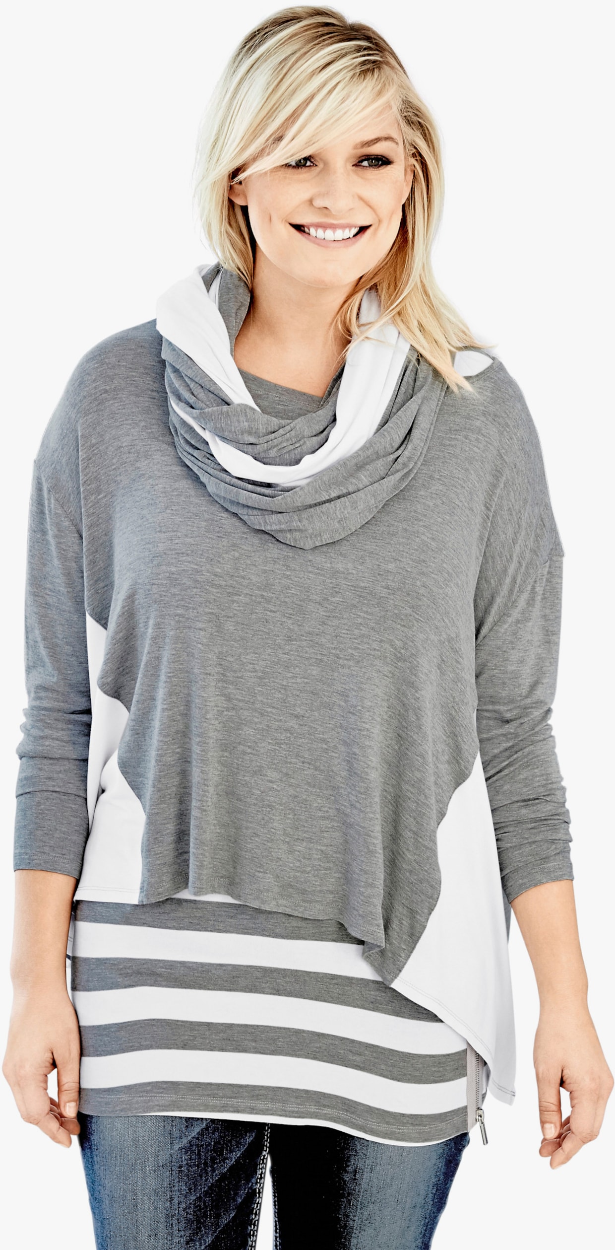 heine Shirt met lange mouwen - grijs