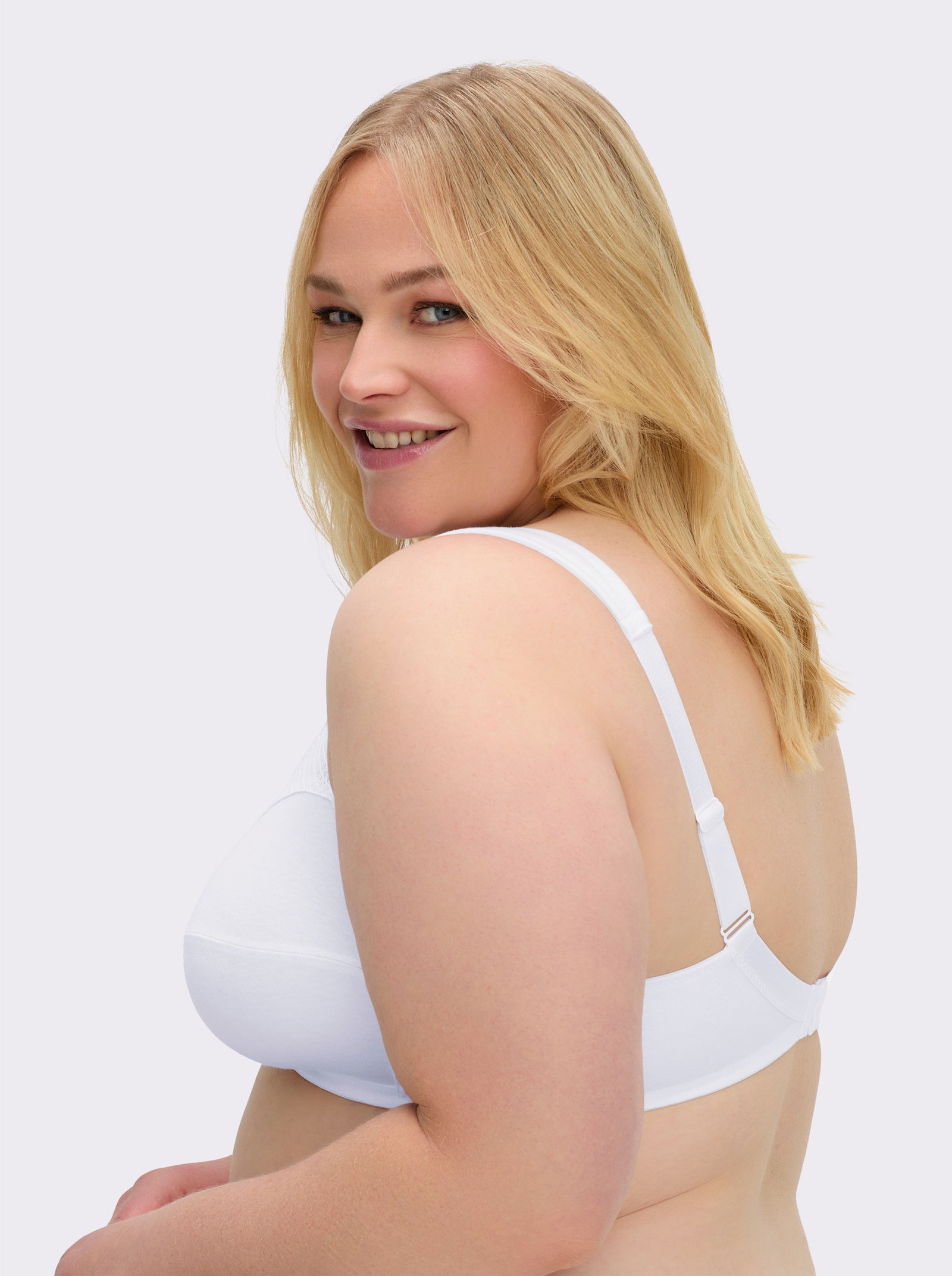 wäschepur Entlastungs-BH ohne Bügel mit breiten Komfortträgern - weiß