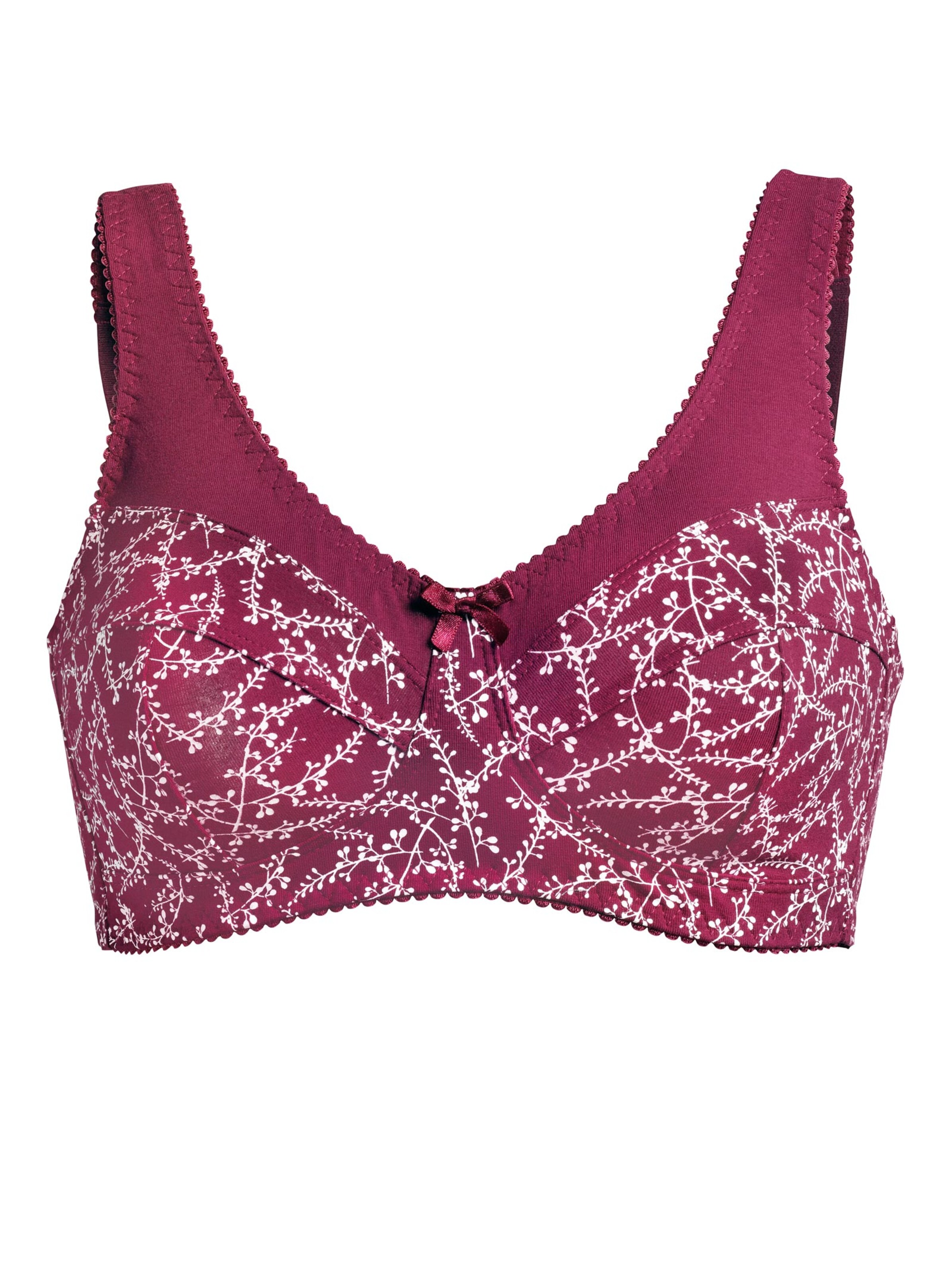 wäschepur BH ohne Bügel - champagner + bordeaux