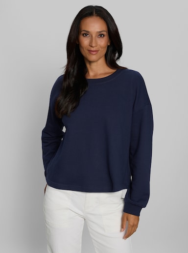 heine Sweater mit Schriftzug hinten - marine