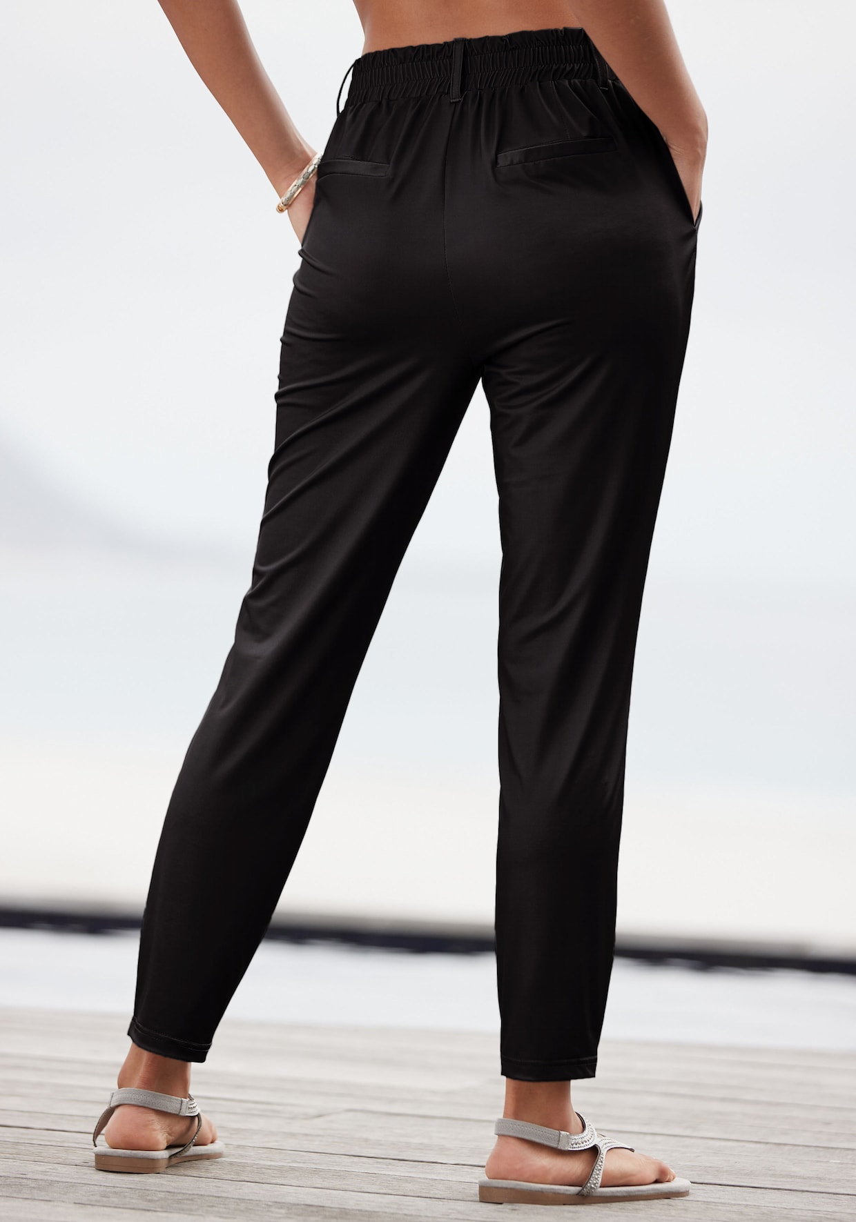 LASCANA Pantalon - noir