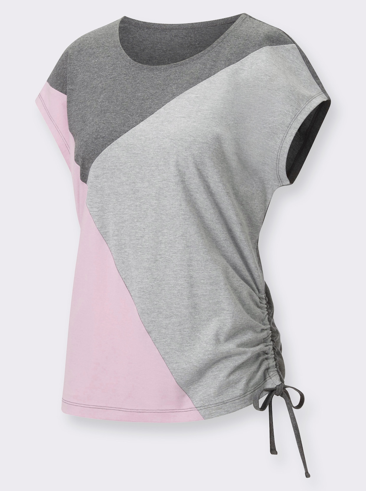 Shirt - antraciet/roze