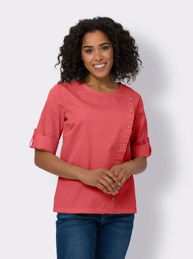 Jeansblouse - grapefruit