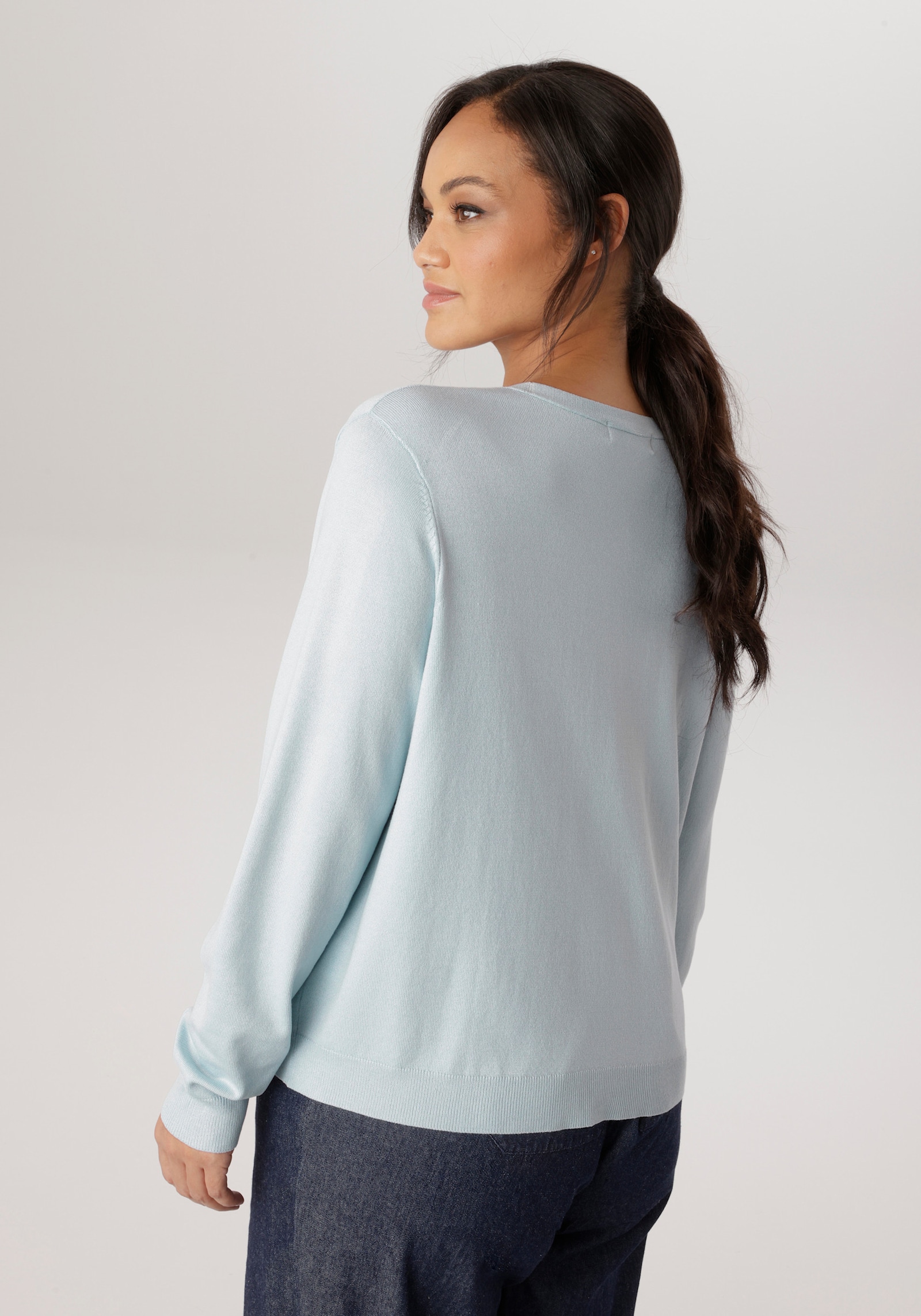Aniston PLUS Strickjacke - hellblau