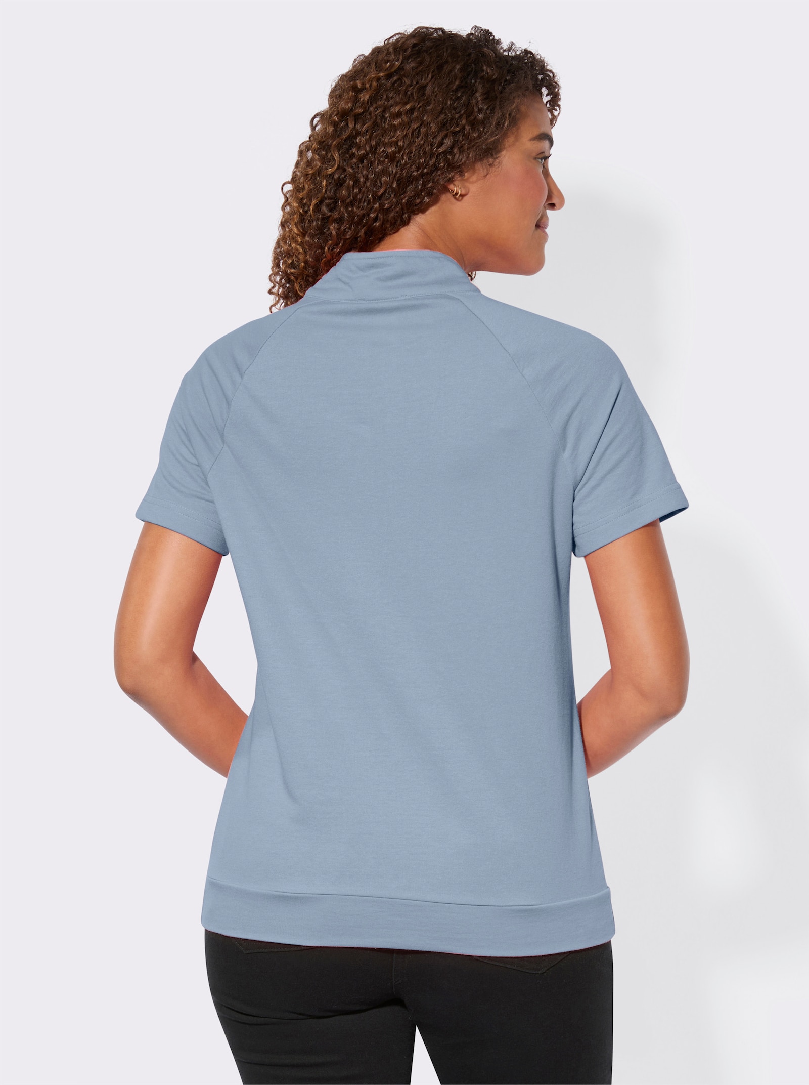 Sweatshirt mit überschnittenen Schultern - bleu