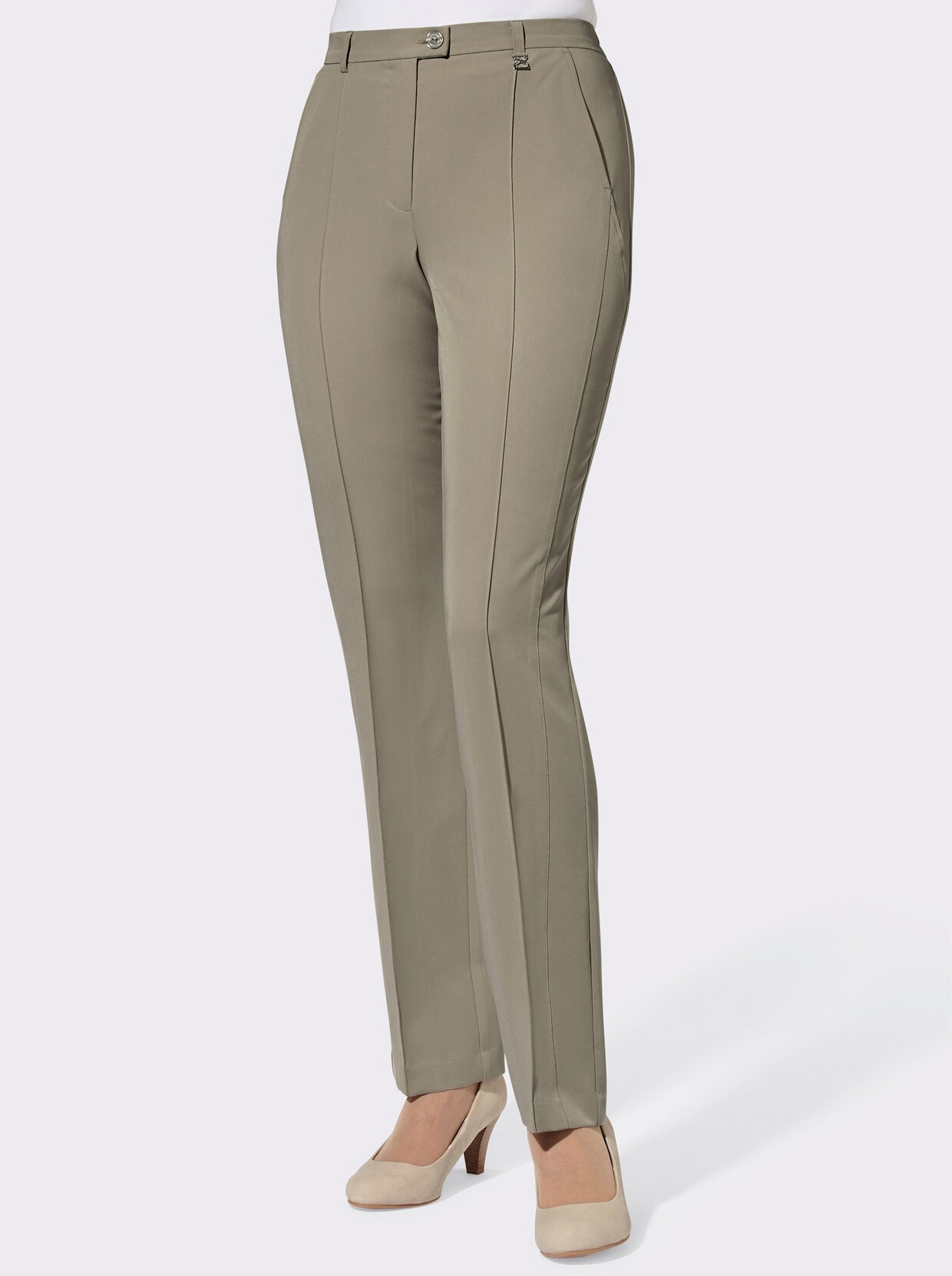 Bügelfaltenhose - schlamm