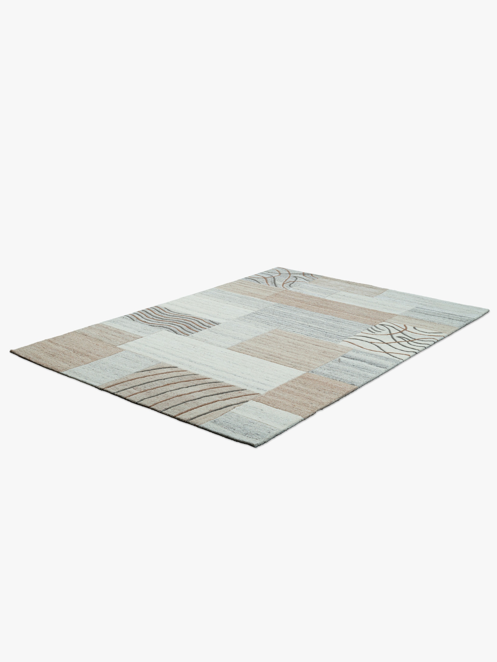 Theko Teppich - natur-grau