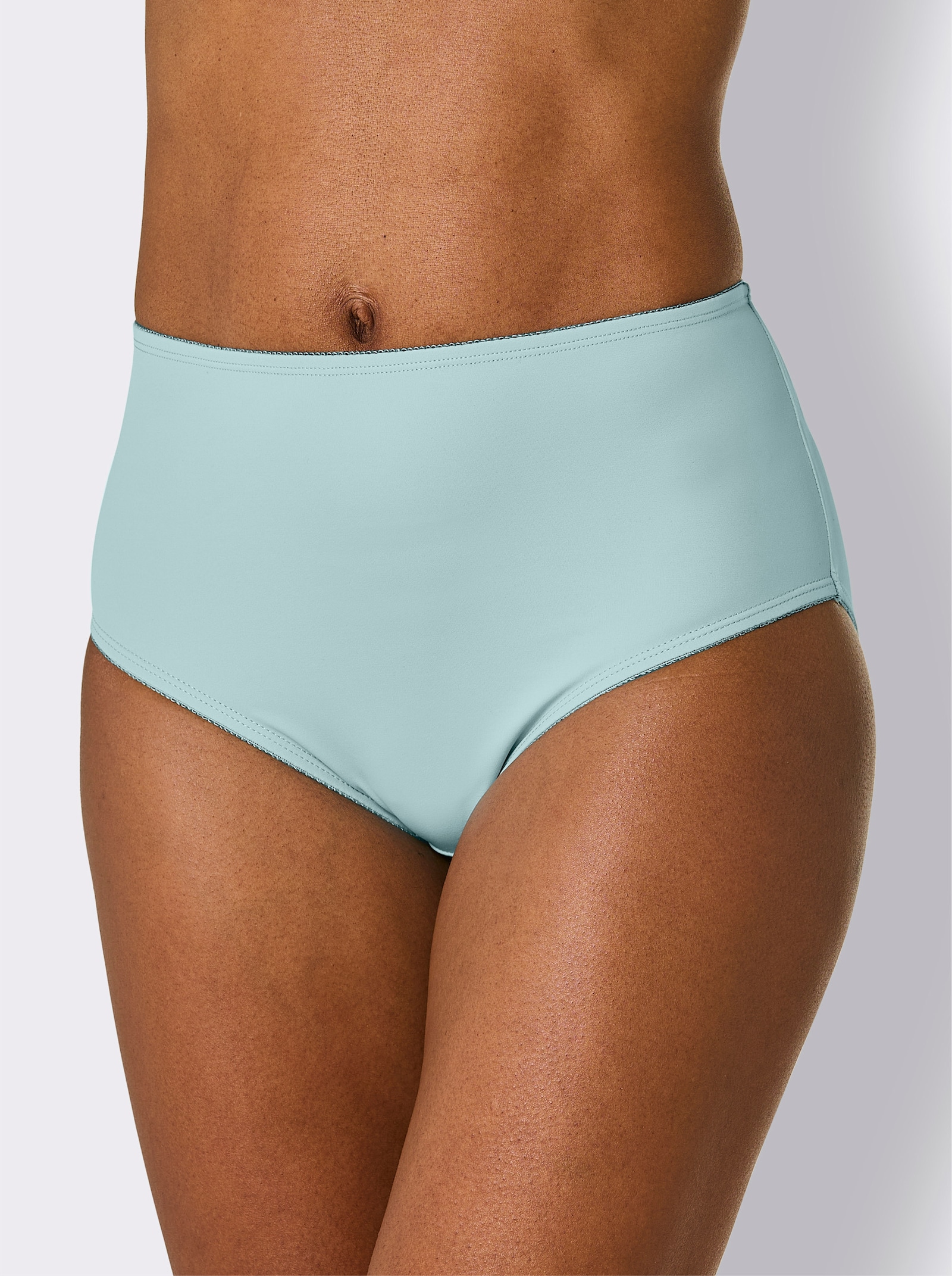 Hüftslip - mint + weiß