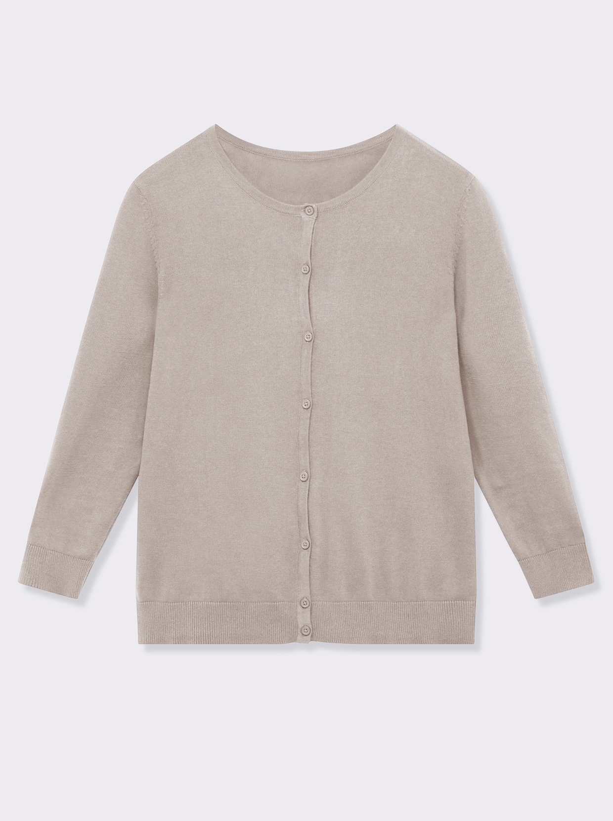 Strickjacke aus reiner Baumwolle - beige