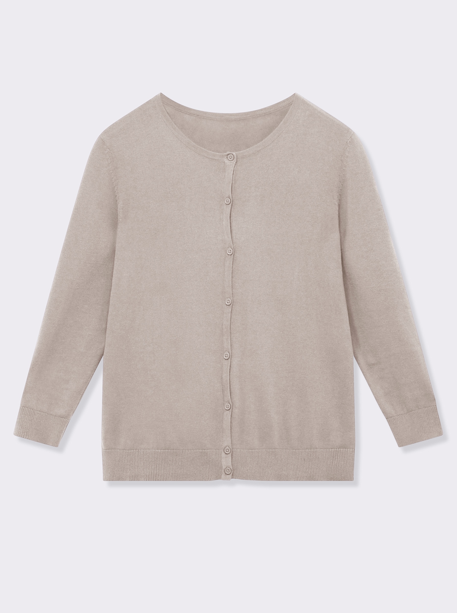 Strickjacke aus reiner Baumwolle - beige