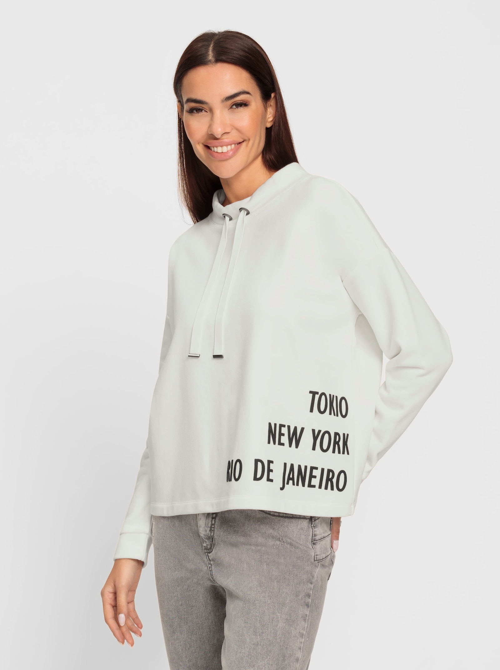 heine Sweatshirt avec col montant - écru