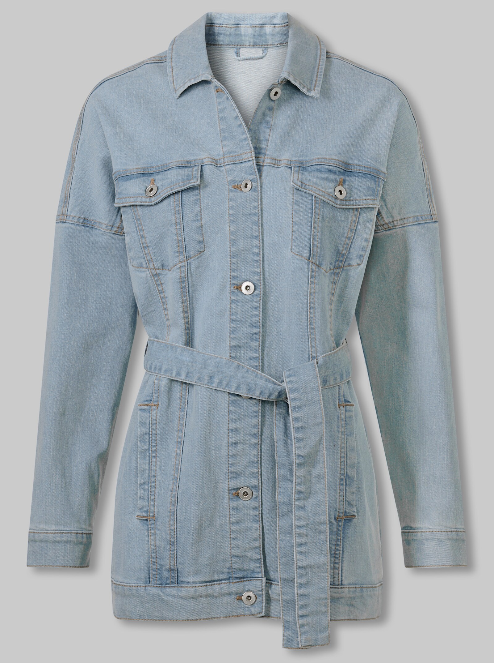 heine Jeansblazer mit Bindegürtel - blue-bleached