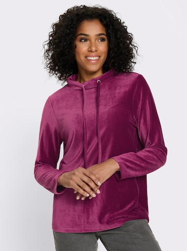 Shirt met lange mouwen van ribcord - malve