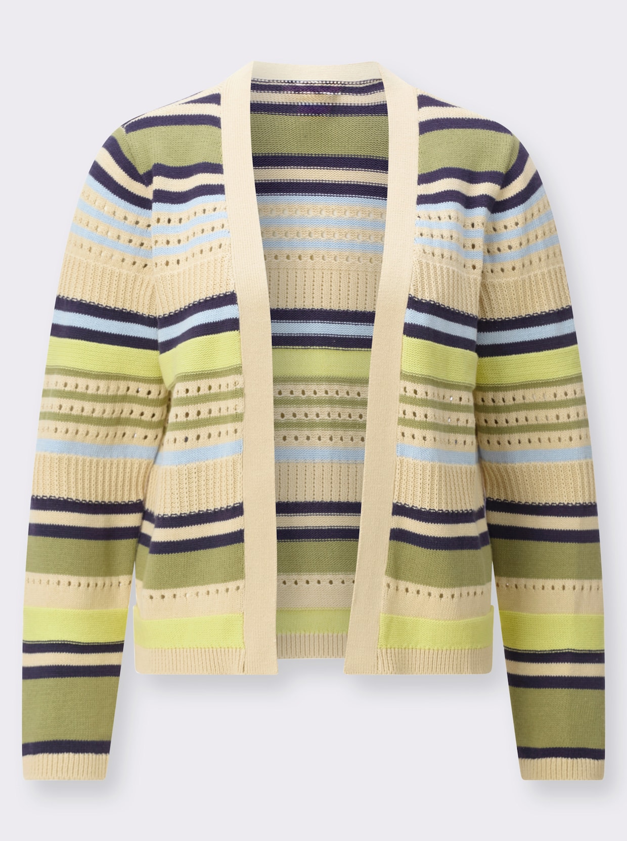 Strickjacke - sand-schilf-gemustert