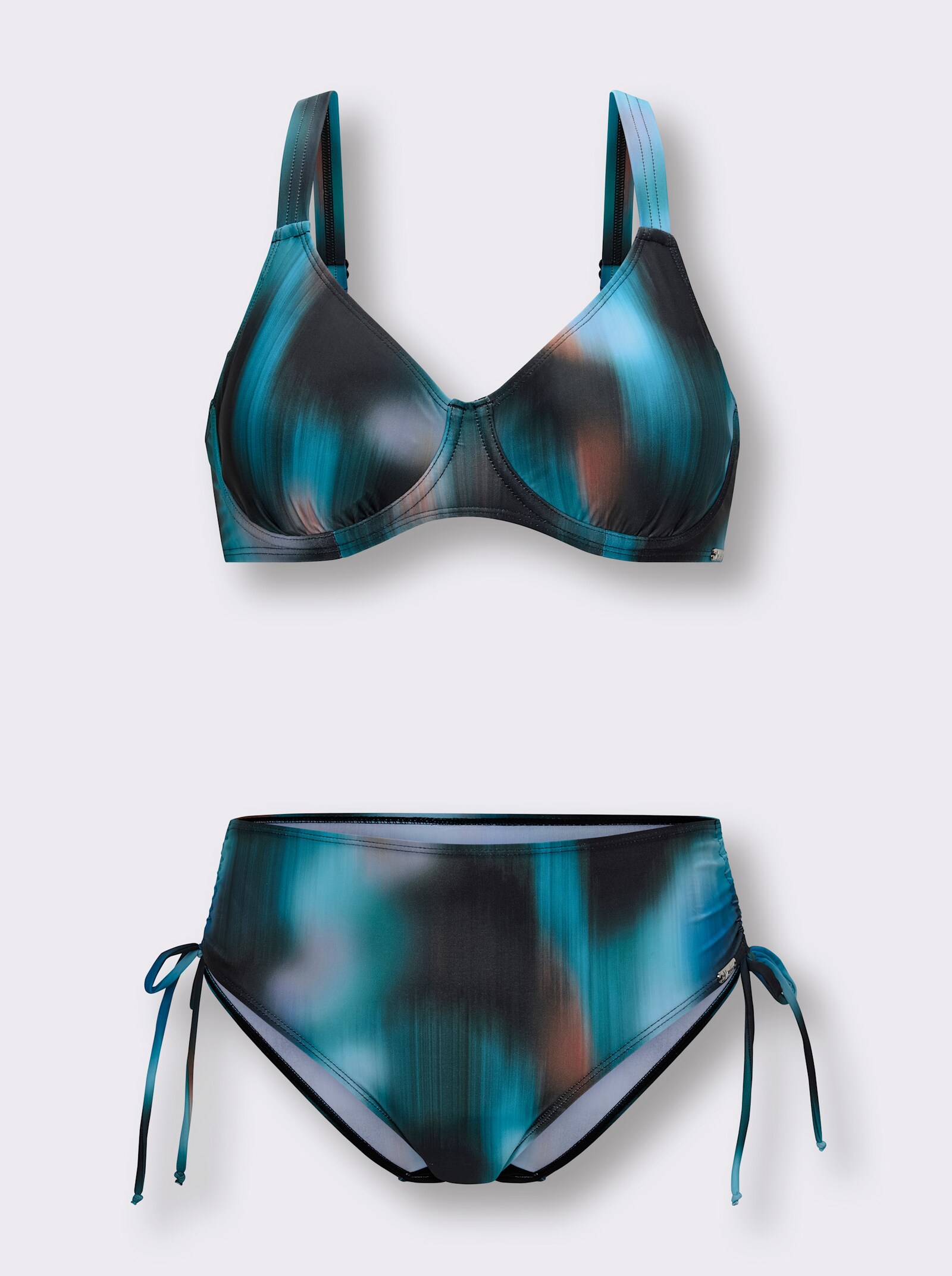 feel good Bikini mit herausnehmbaren Softschalen - schwarz-topas