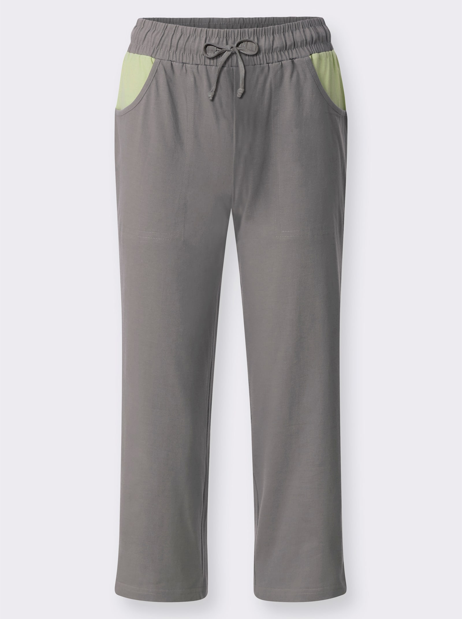 7/8-Hose mit Tunnelzug und Bindeband - grau
