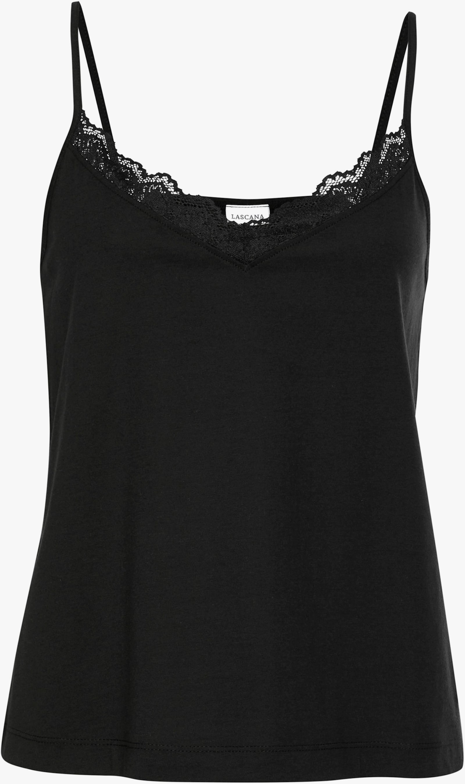 LASCANA Kanten top - zwart