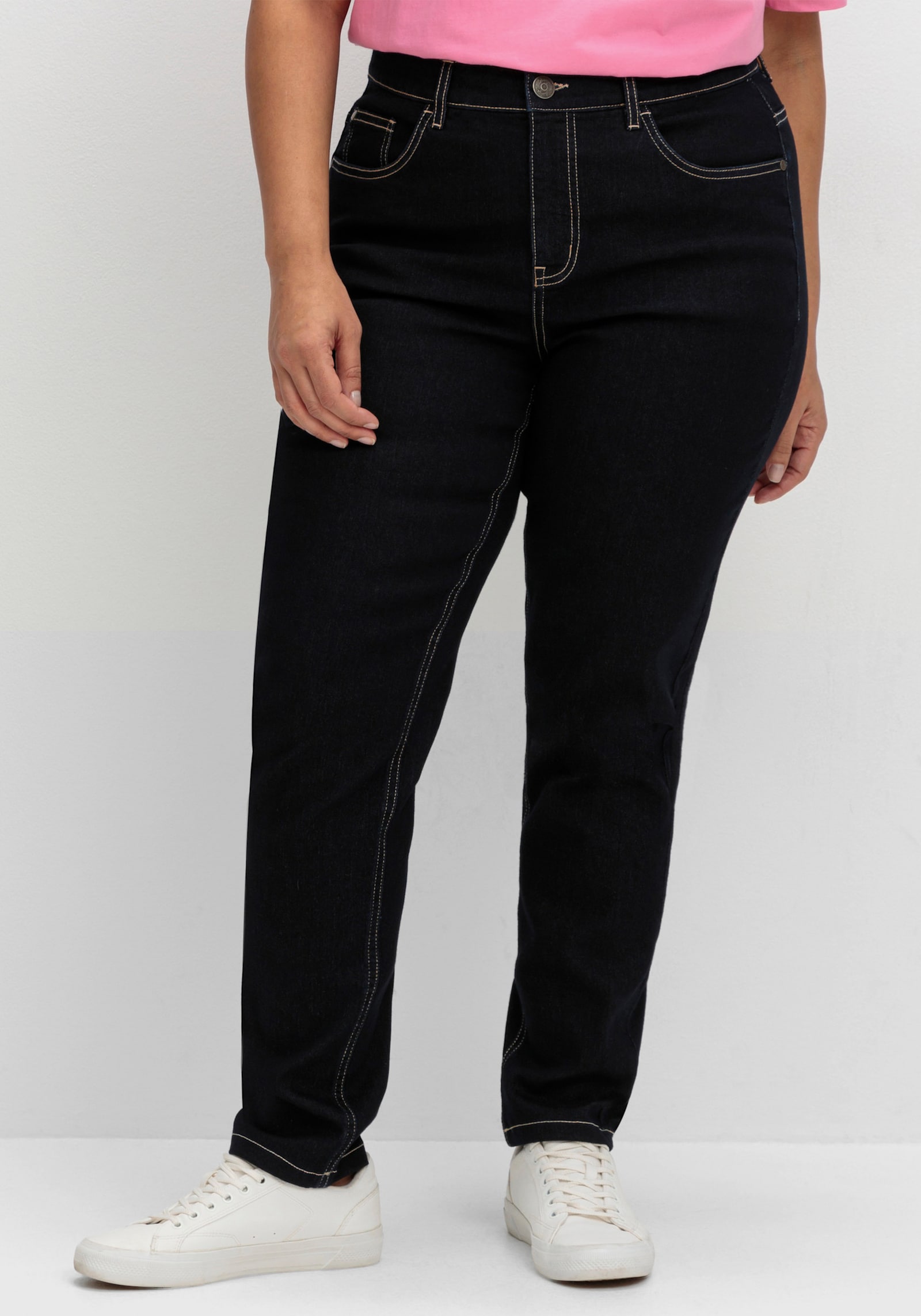 sheego Jeans in schmaler Beinform - blue black denim