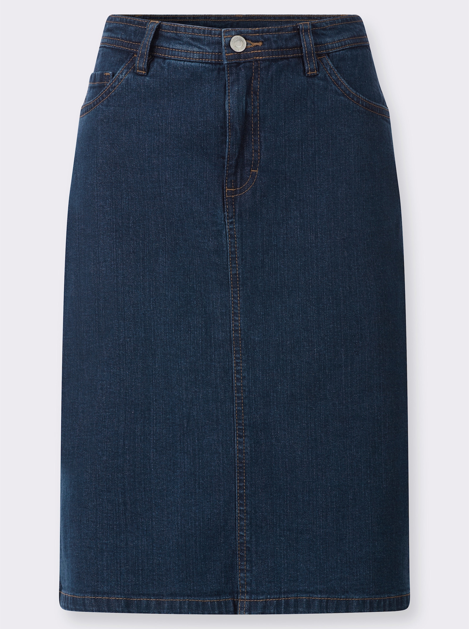 Jeansrock in 5-Pocket-Form - blue-stone-washed