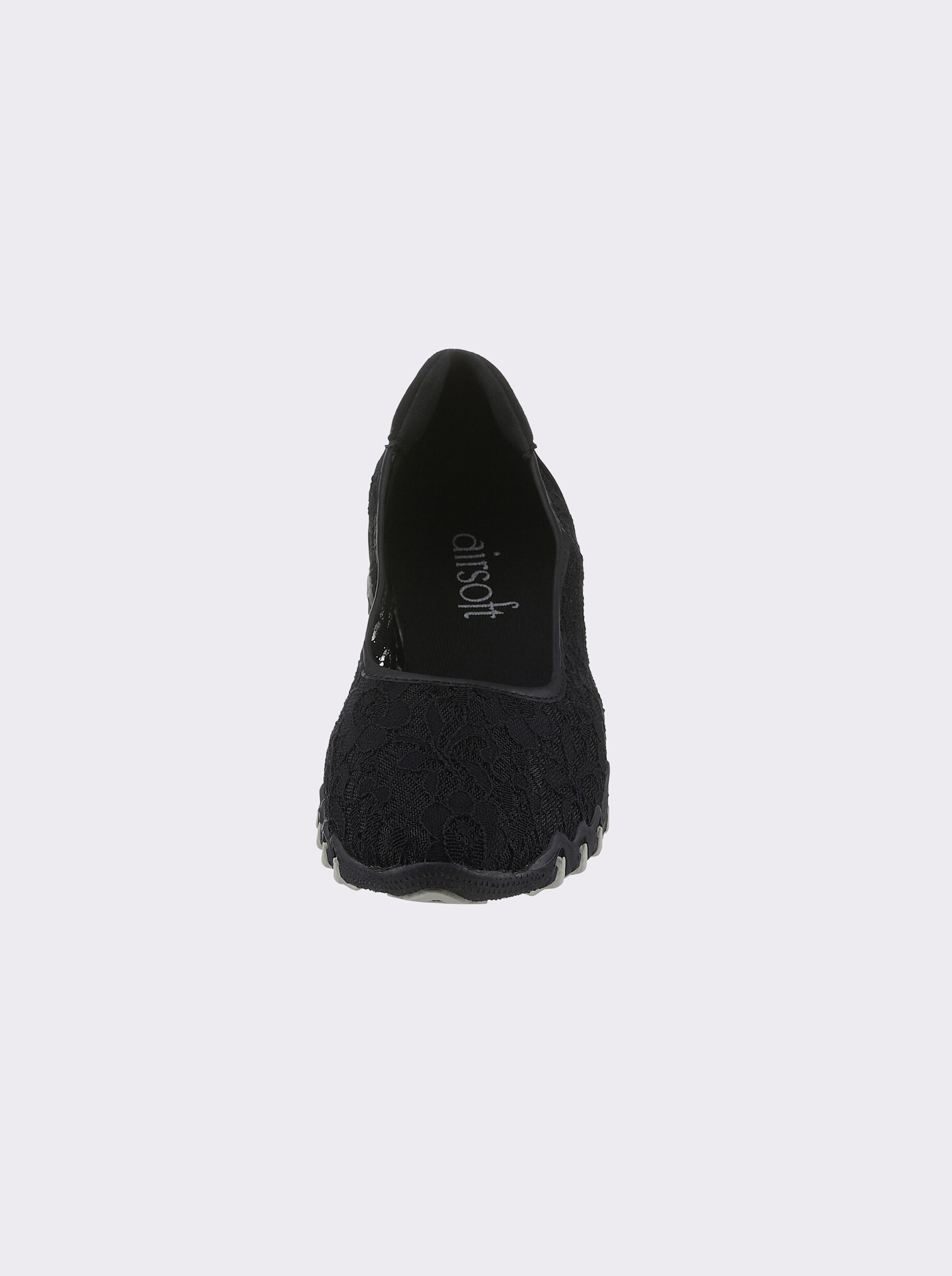 airsoft modern+ Ballerina in Spitzen-Optik - schwarz