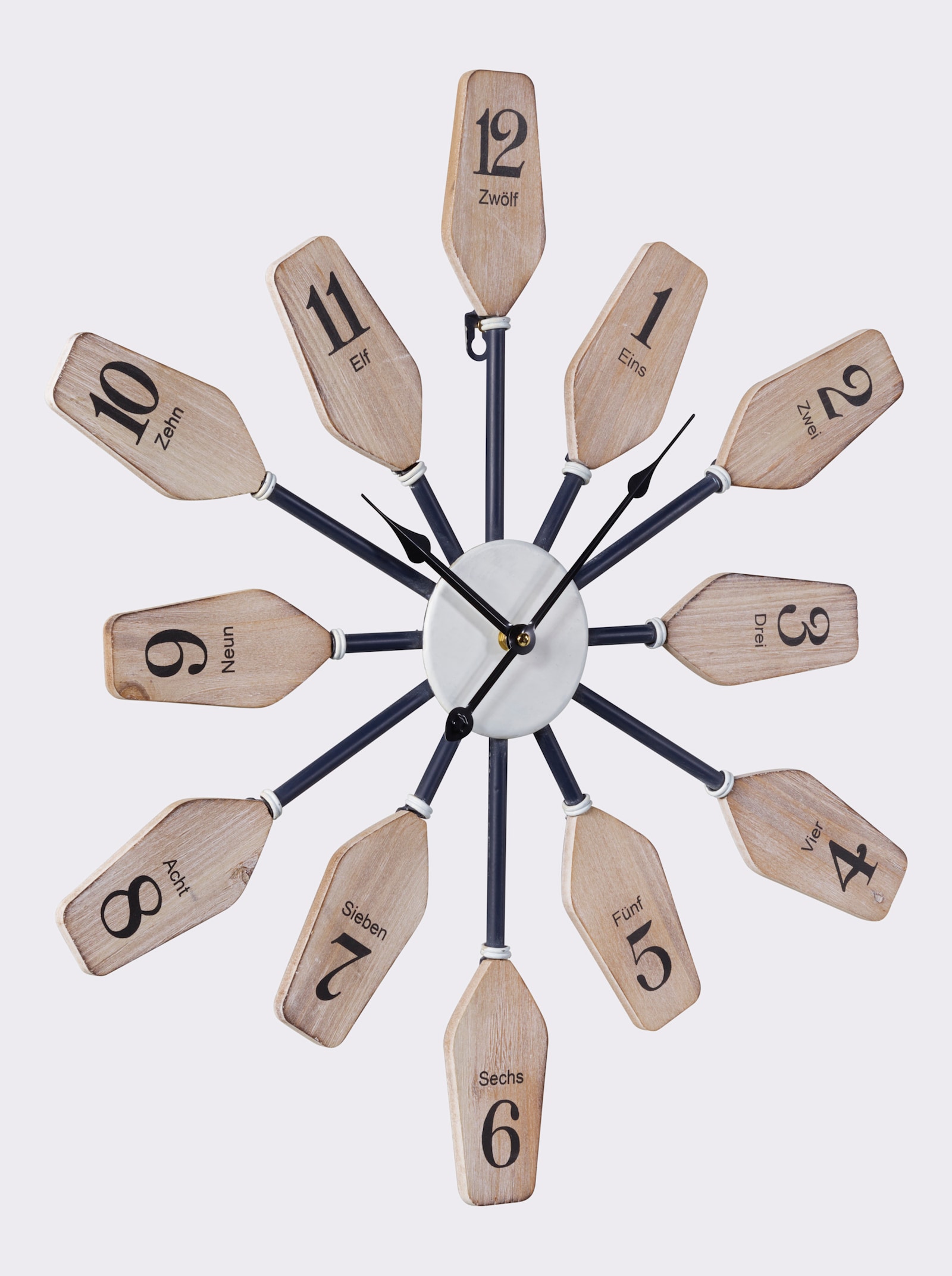 heine home Wanduhr - natur-schwarz