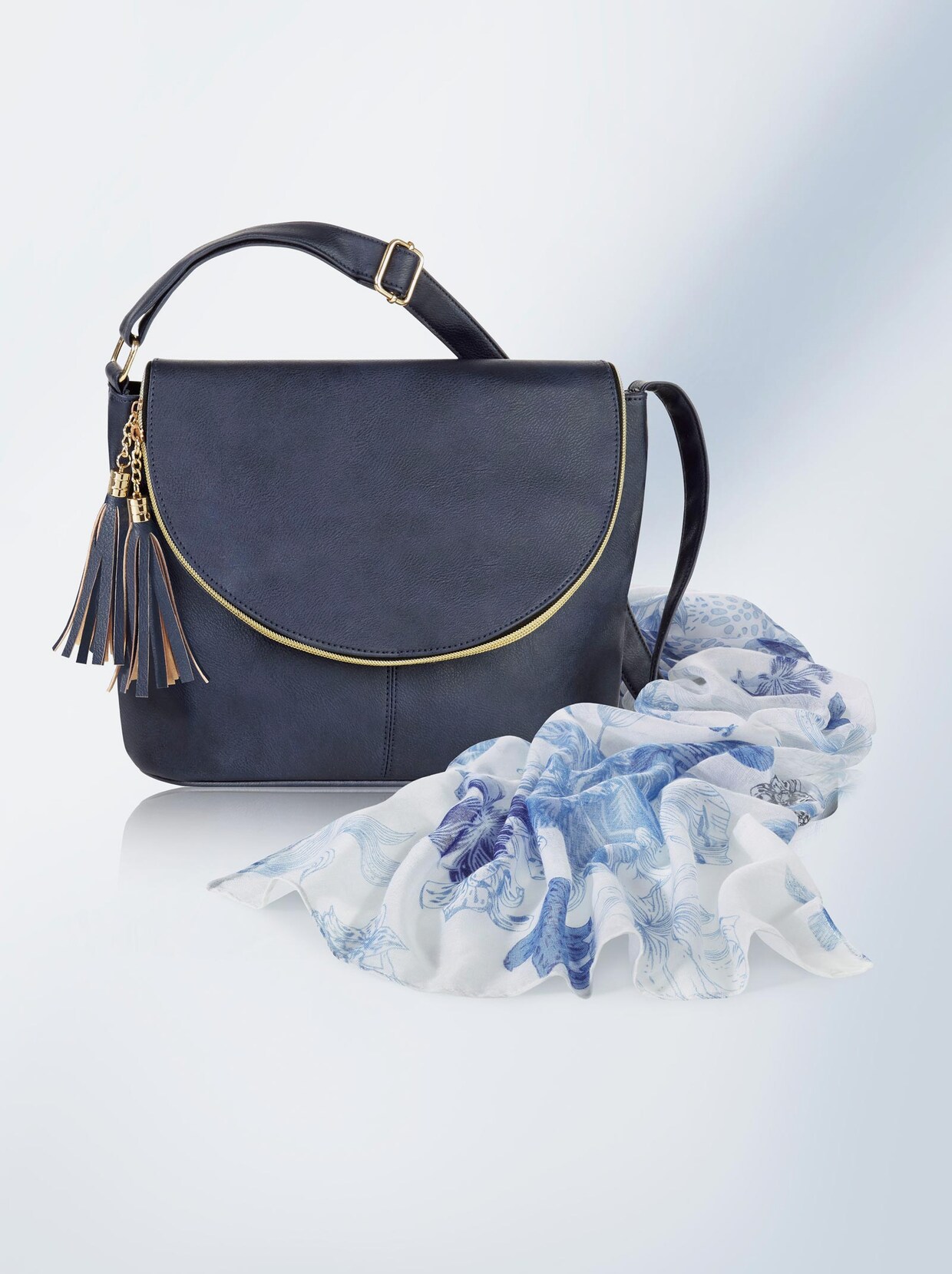 Handtasche + Tuch - marine