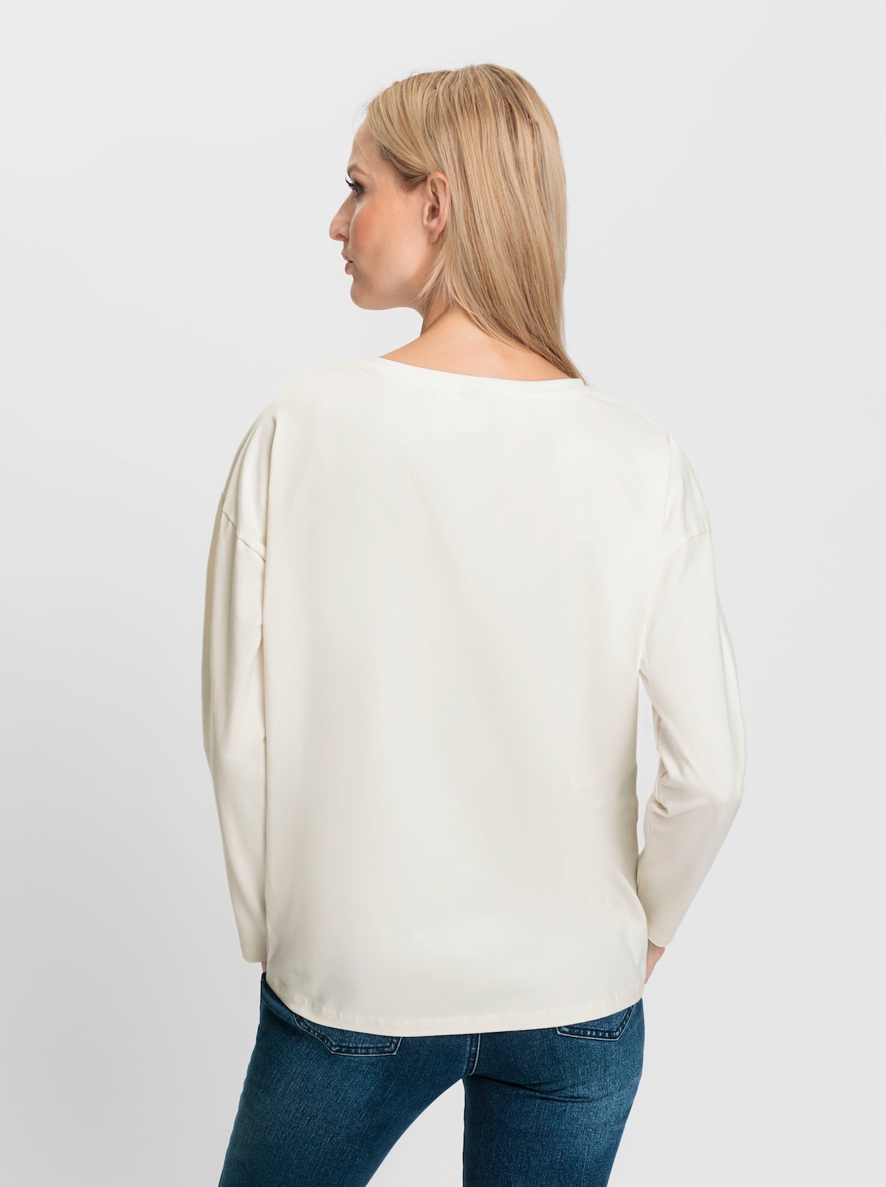 heine Shirt met ronde hals - champagne
