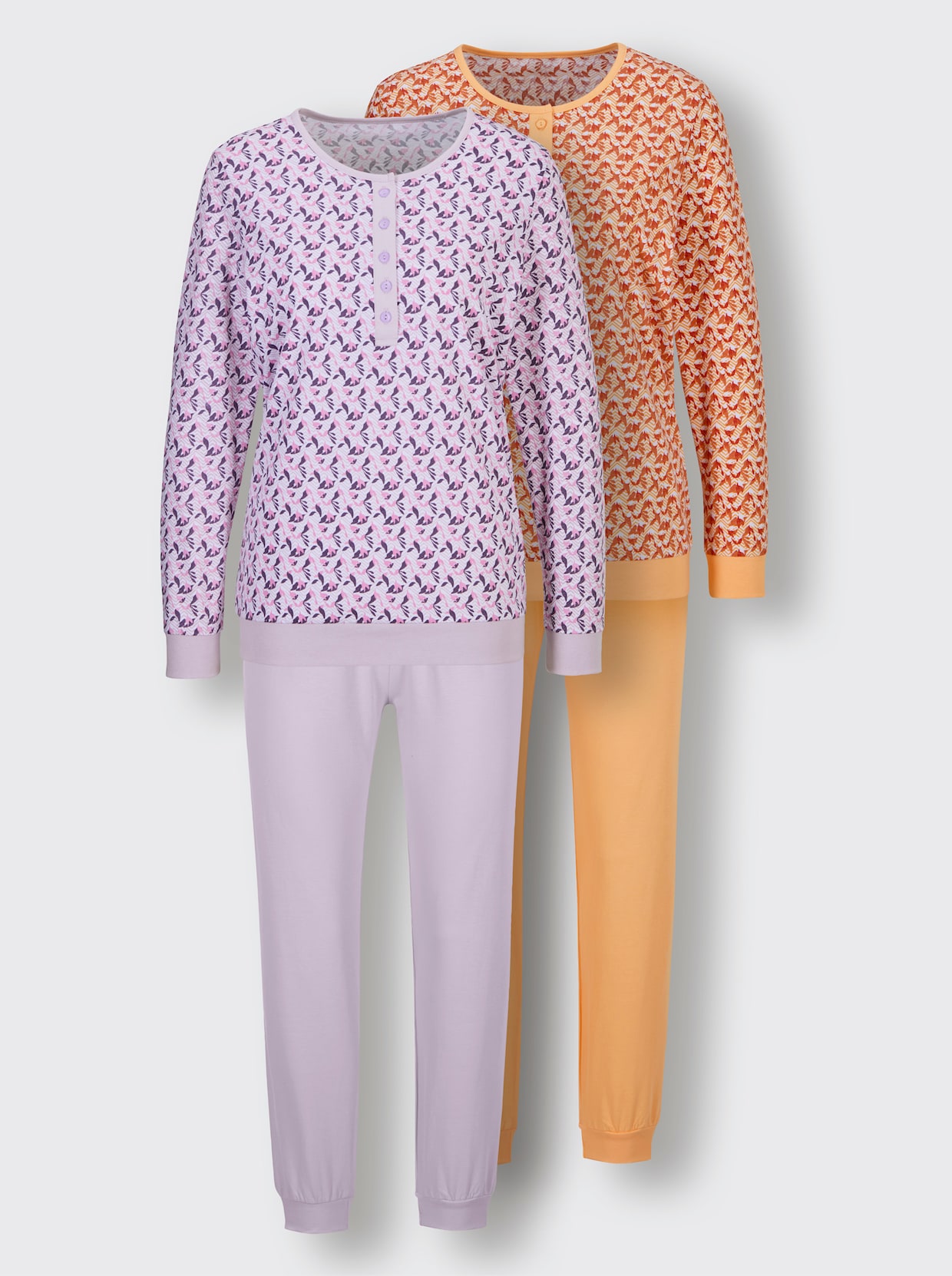 wäschepur Pyjama's - lila + apricot