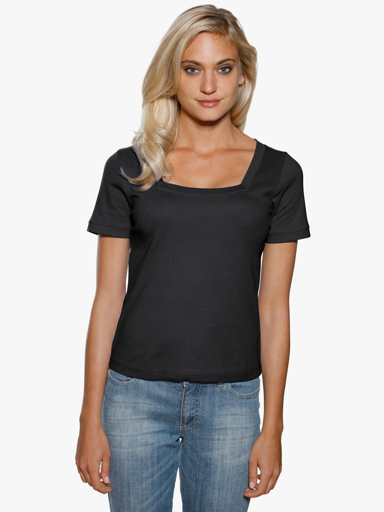 Linea Tesini Carré-shirt - zwart