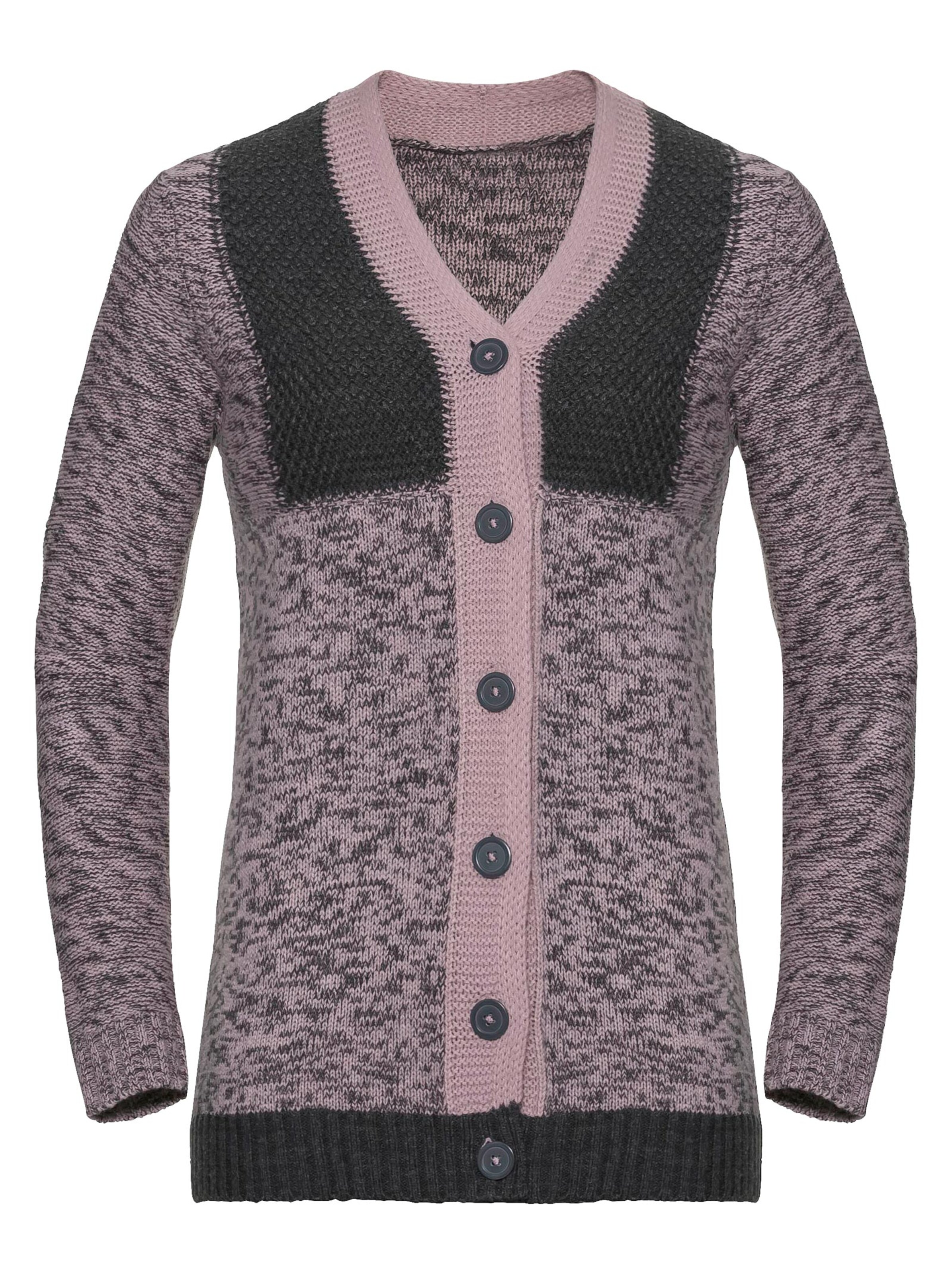 Strickjacke - rosé-grau