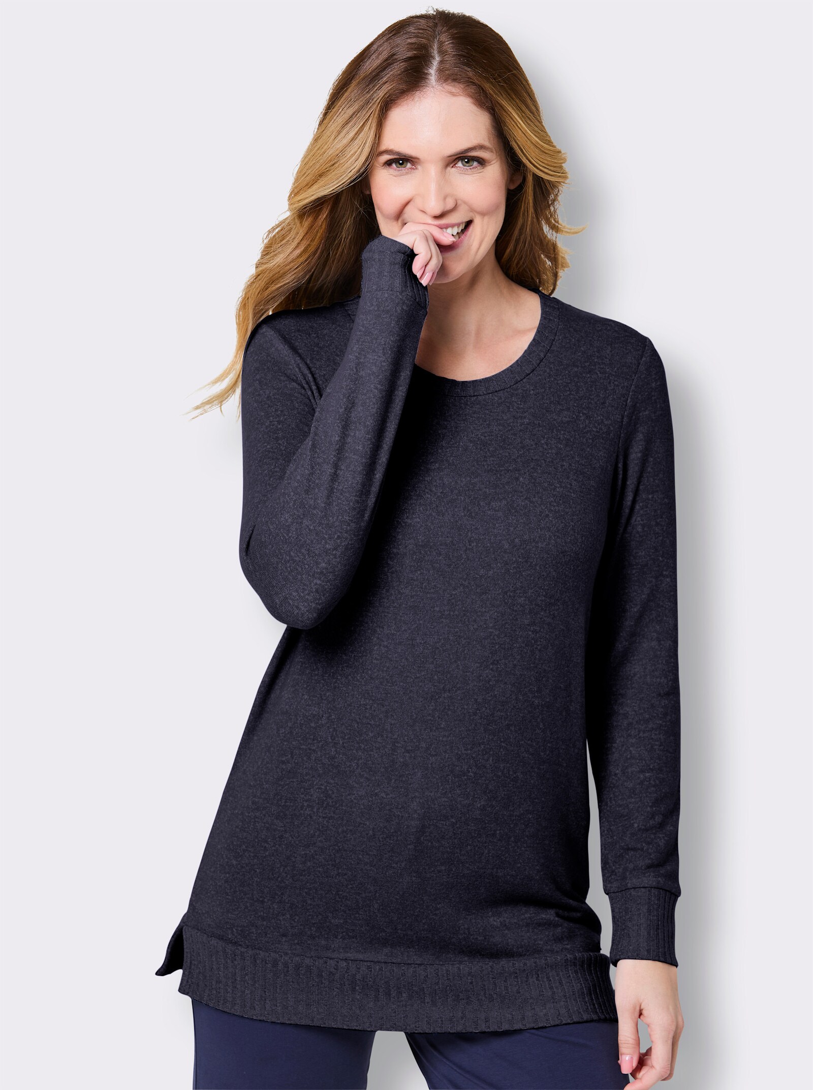 Langarmshirt - marine